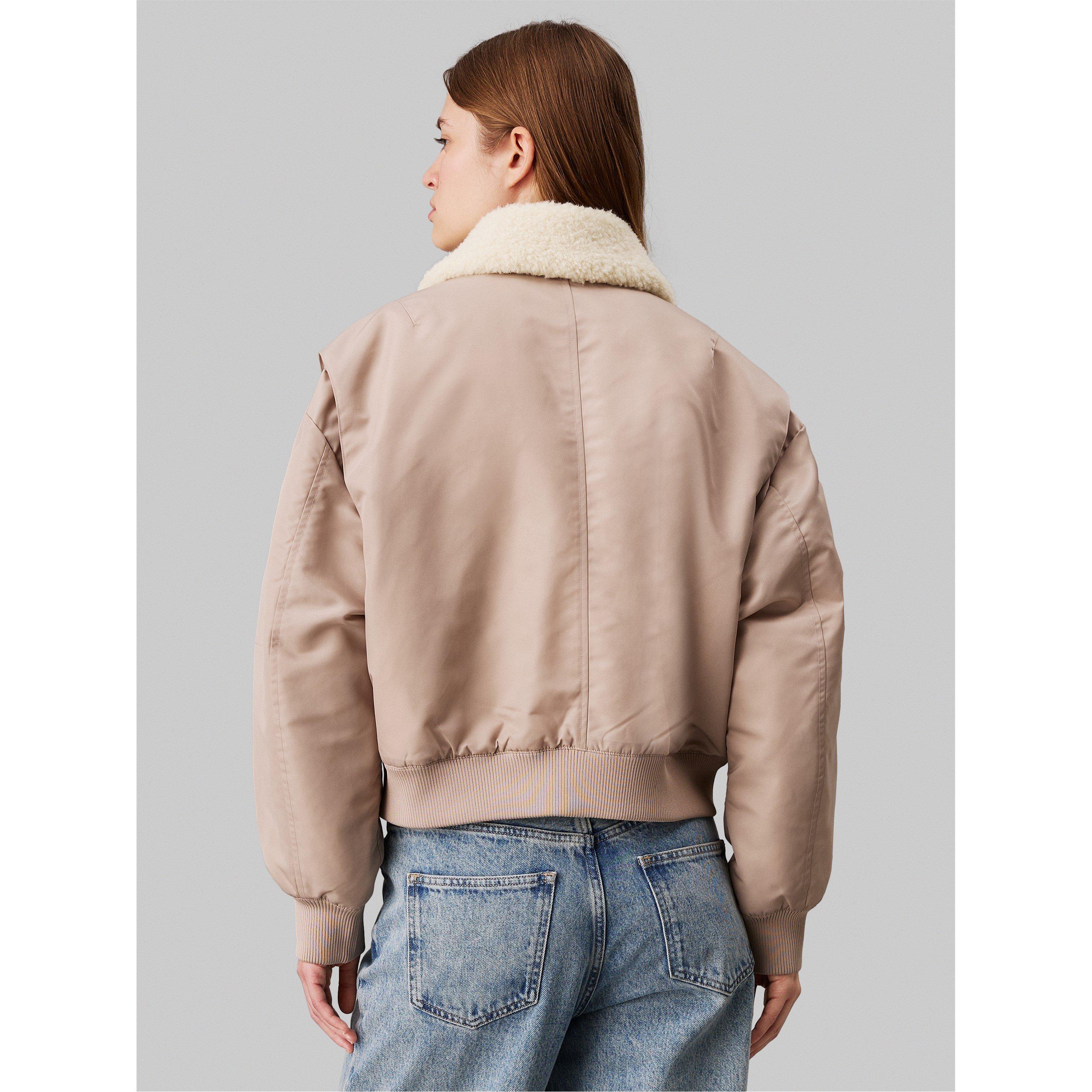 Geit - Calvin Klein Jeans - Women's Satin Aviator Jacket - 3