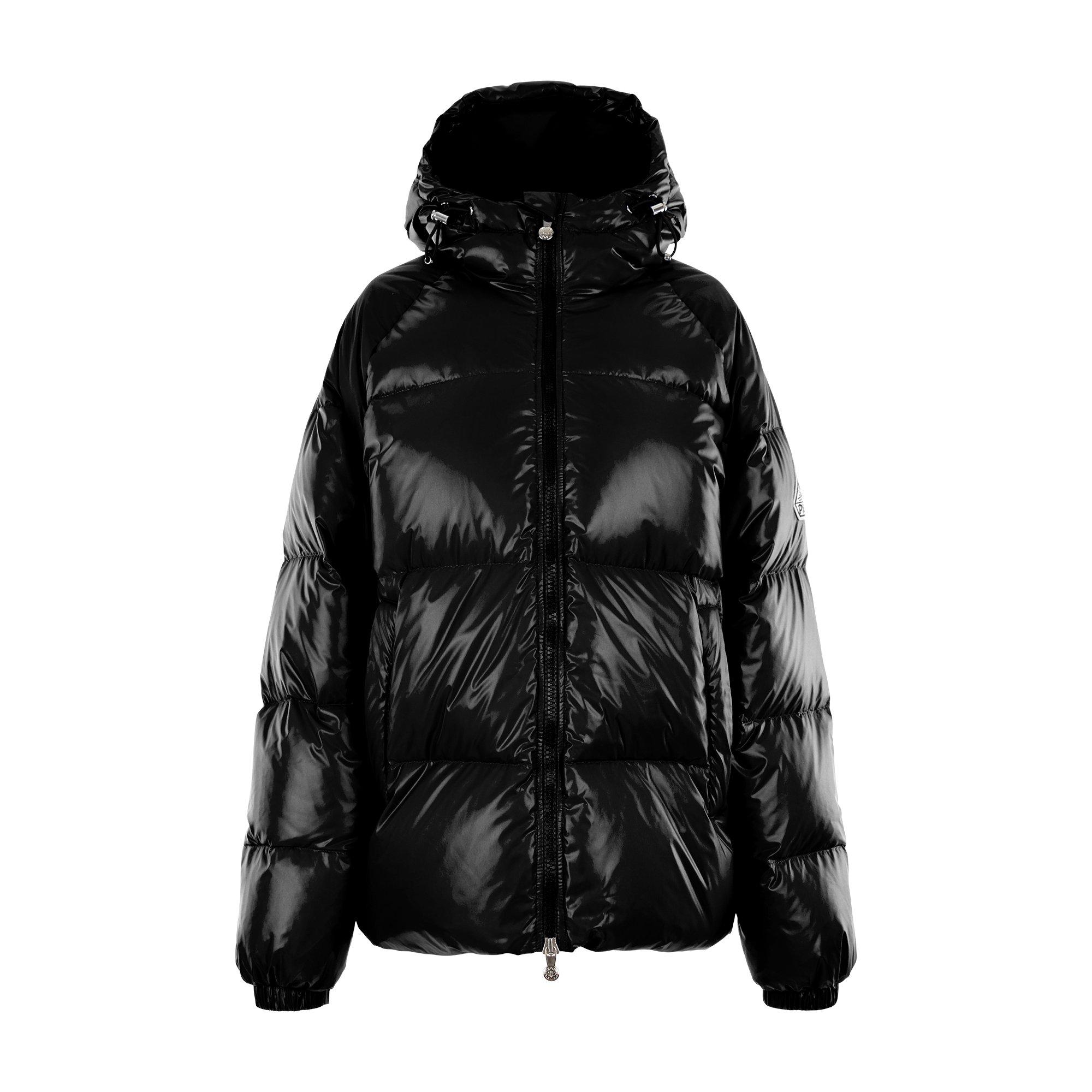 Black - Pyrenex - Men's Sten Hooded Water-Repellent French Down Short Puffer Jacket - 1