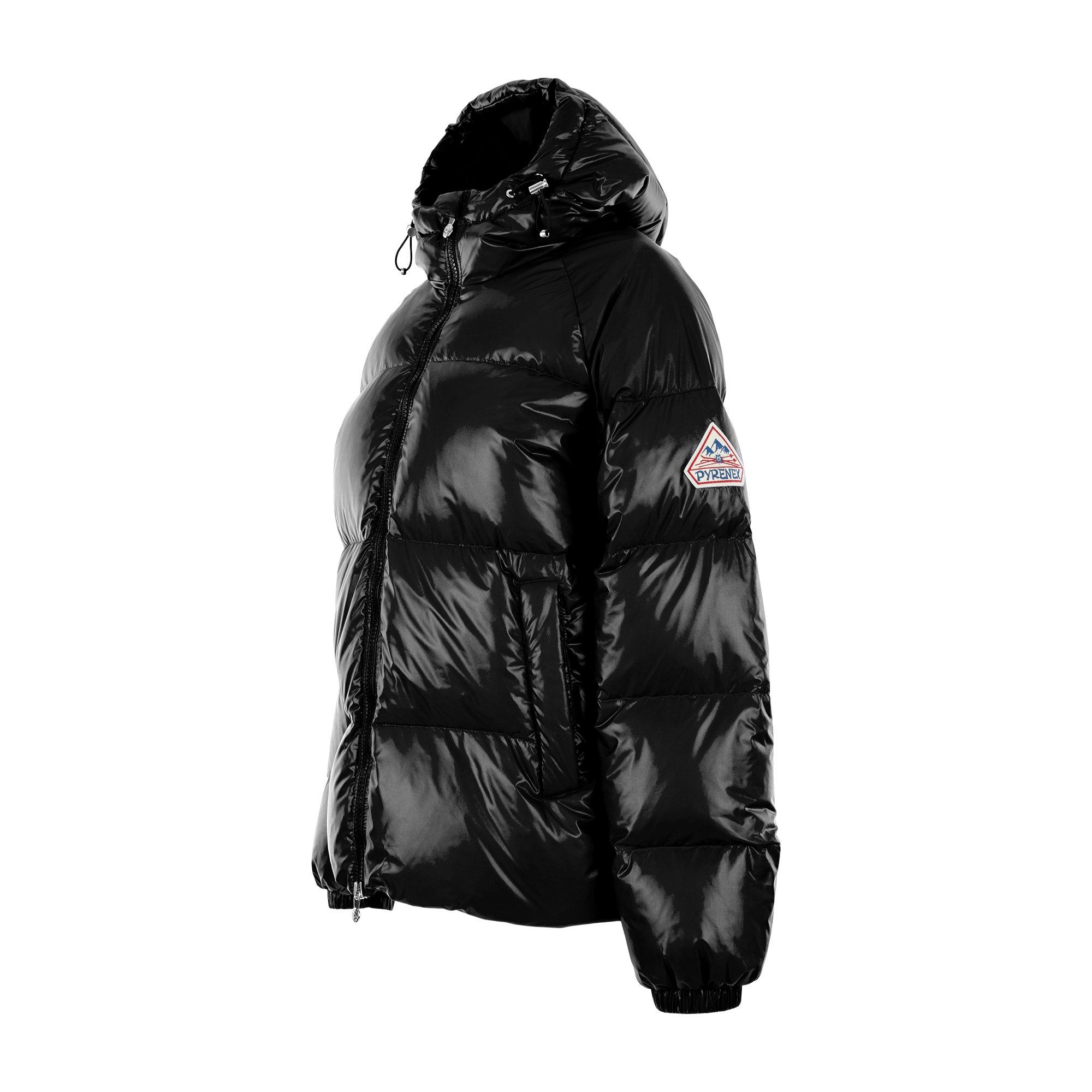 Black - Pyrenex - Men's Sten Hooded Water-Repellent French Down Short Puffer Jacket - 4