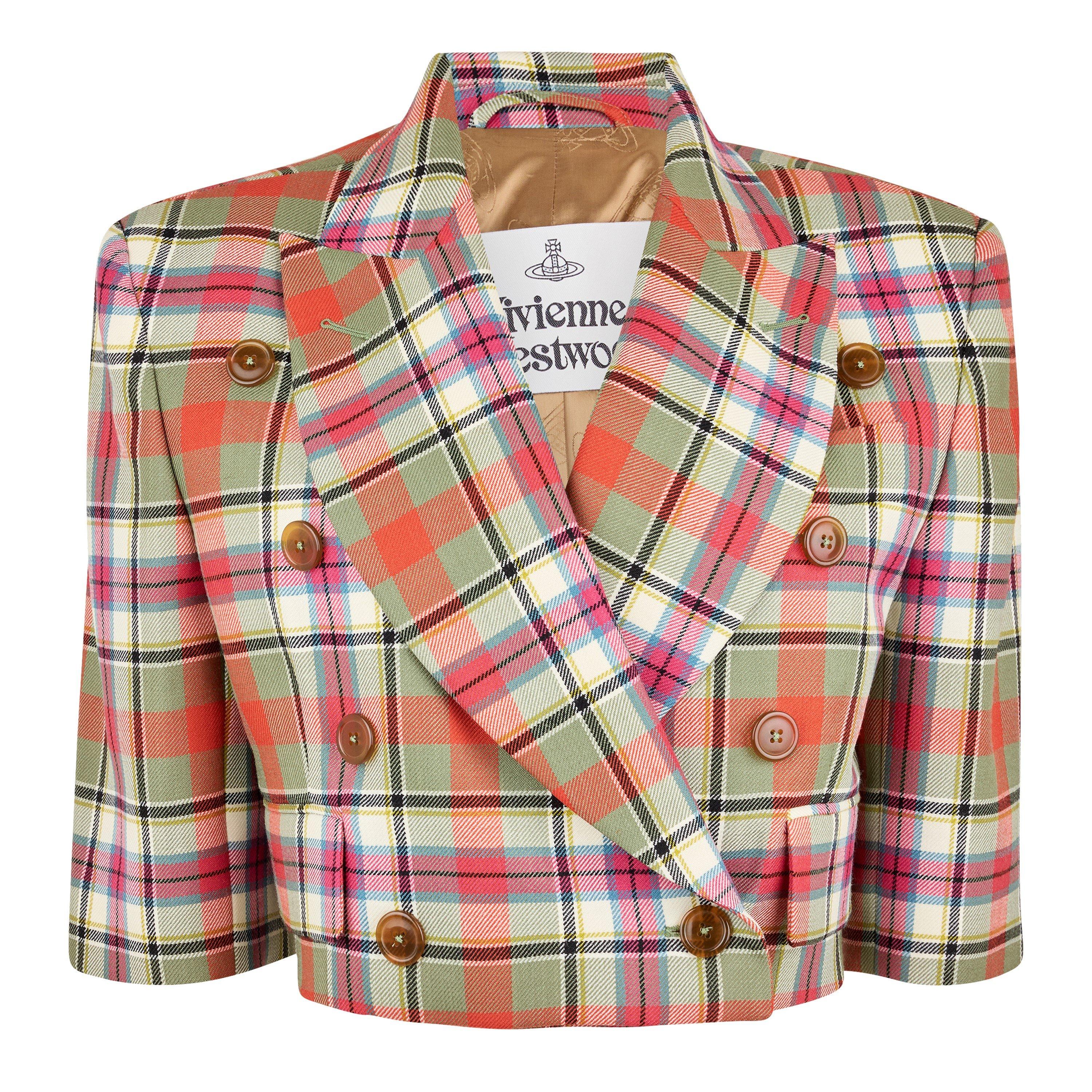 Multi - Vivienne Westwood - Women's Cut Off Wool Elbow Length Sleeve Blazer - 5