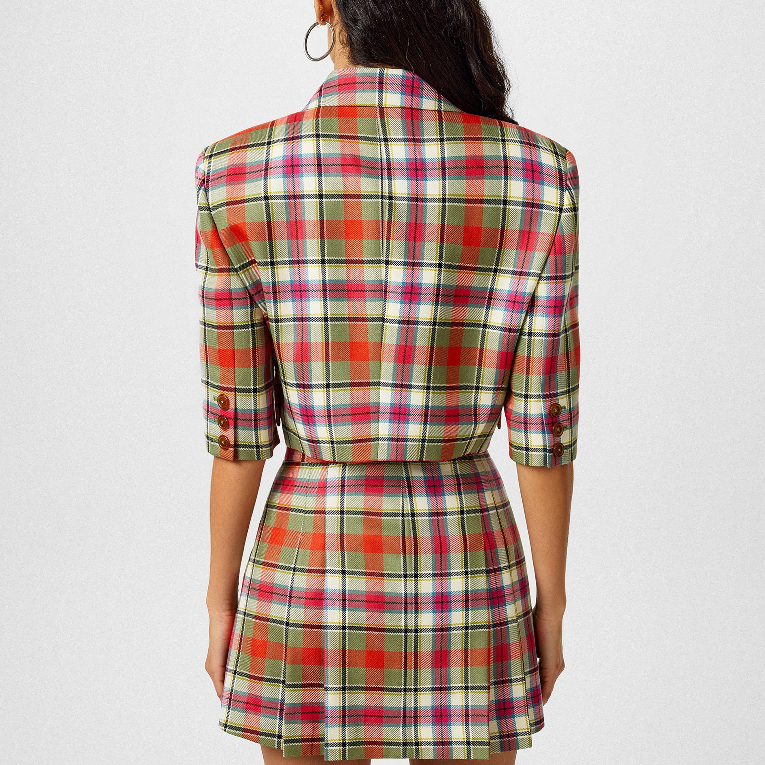 Multi - Vivienne Westwood - Women's Cut Off Wool Elbow Length Sleeve Blazer - 3