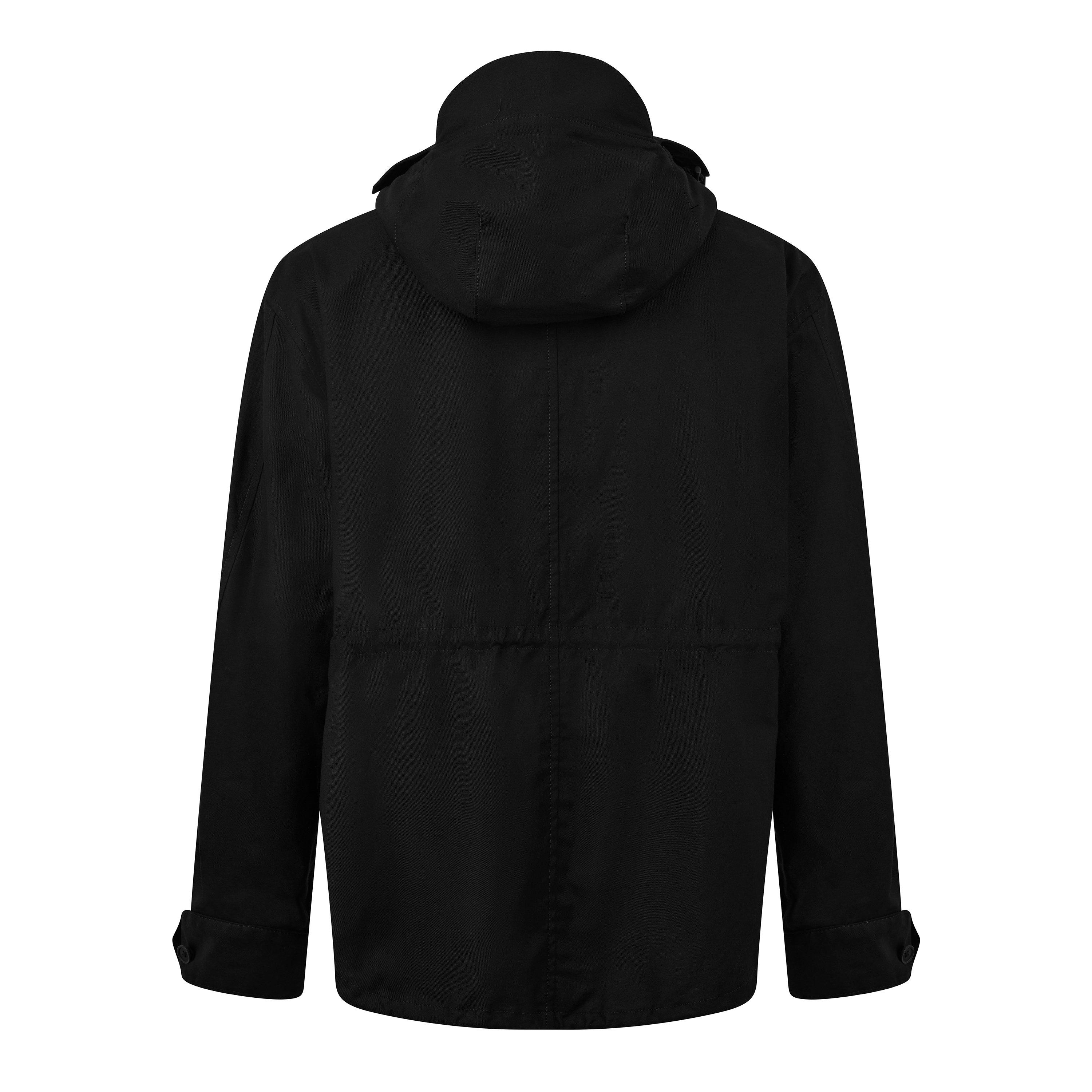 Black 1 - Yohji Yamamoto - Men's Brim Cotton Long Sleeve Hooded Field Jacket - 8
