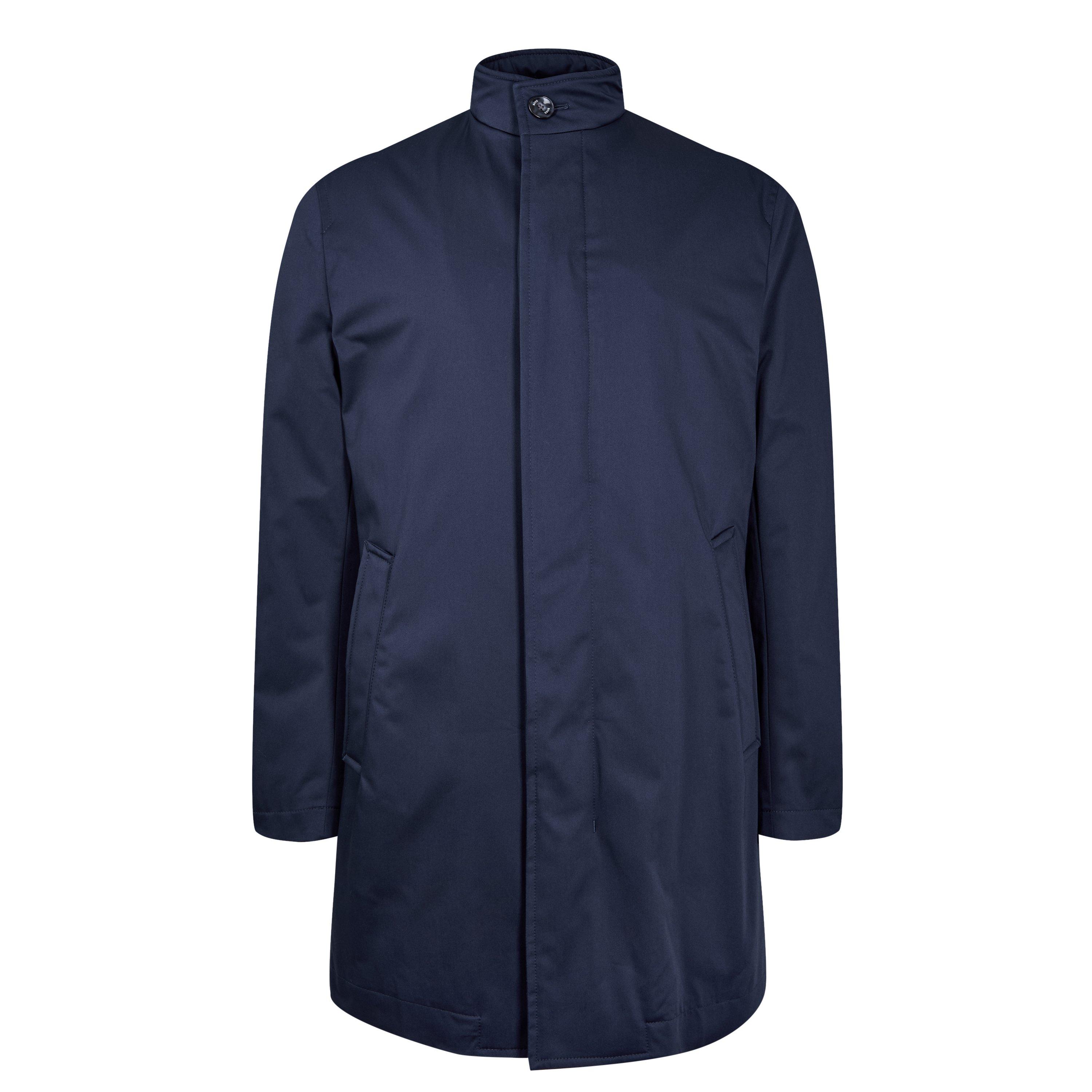 Boss Men's H-Jared Padded Overcoat - Dark Navy 404 - Small