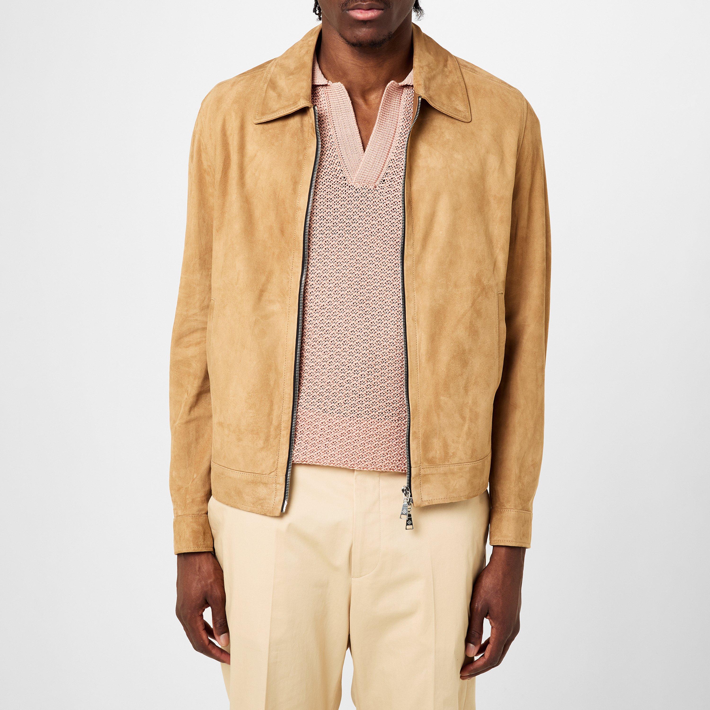 Beige - Tagliatore - Men's Leather Jacket - 1