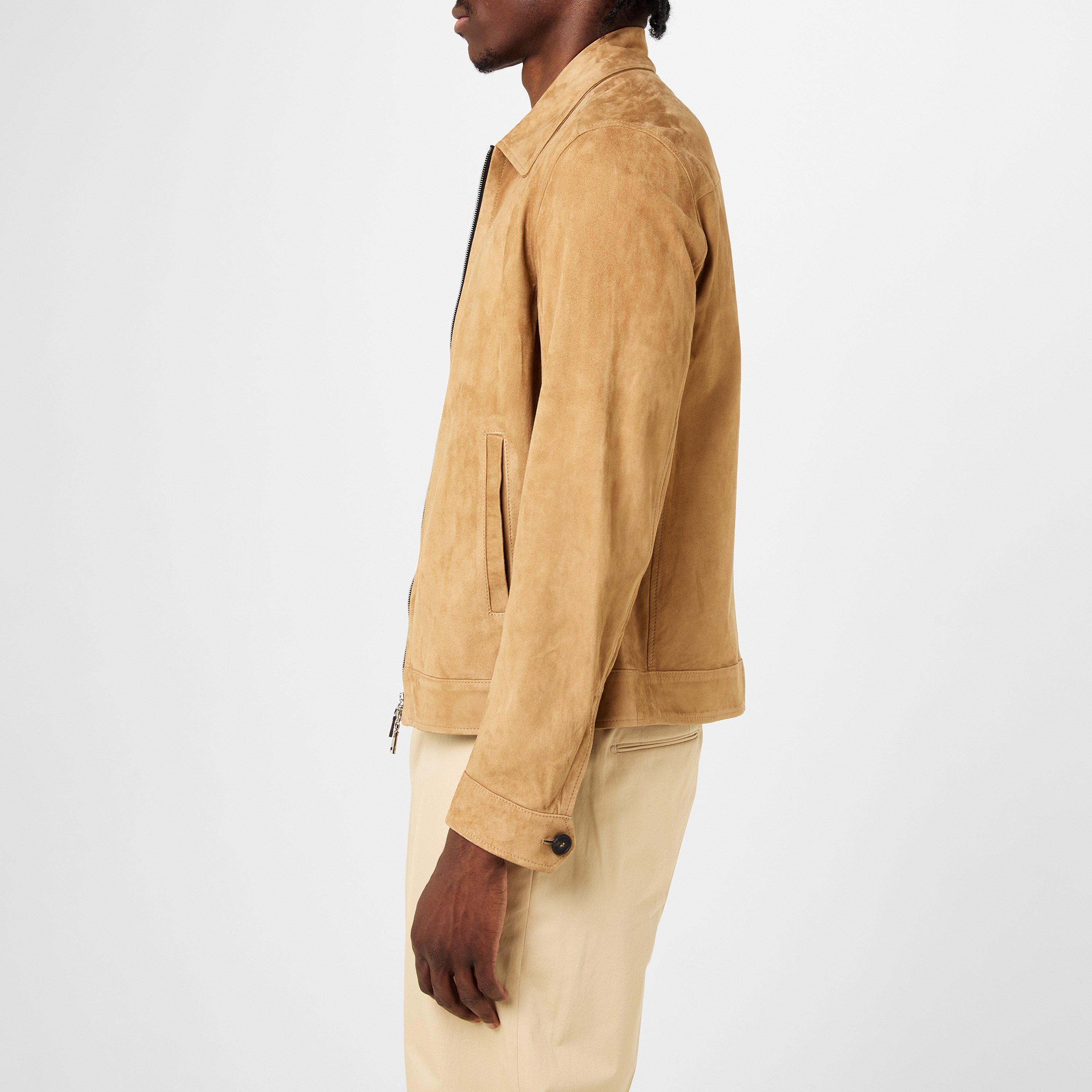 Beige - Tagliatore - Men's Leather Jacket - 2