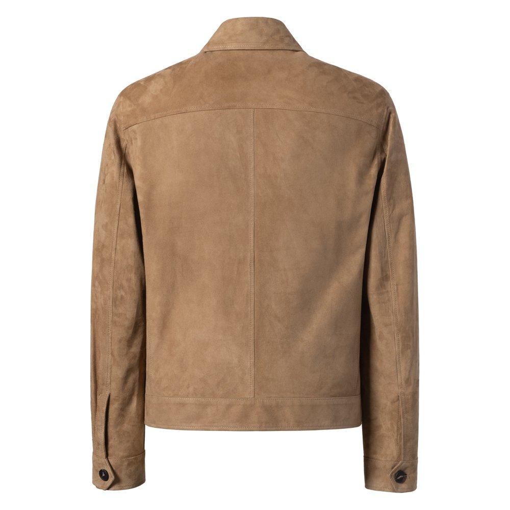 Beige - Tagliatore - Men's Leather Jacket - 5