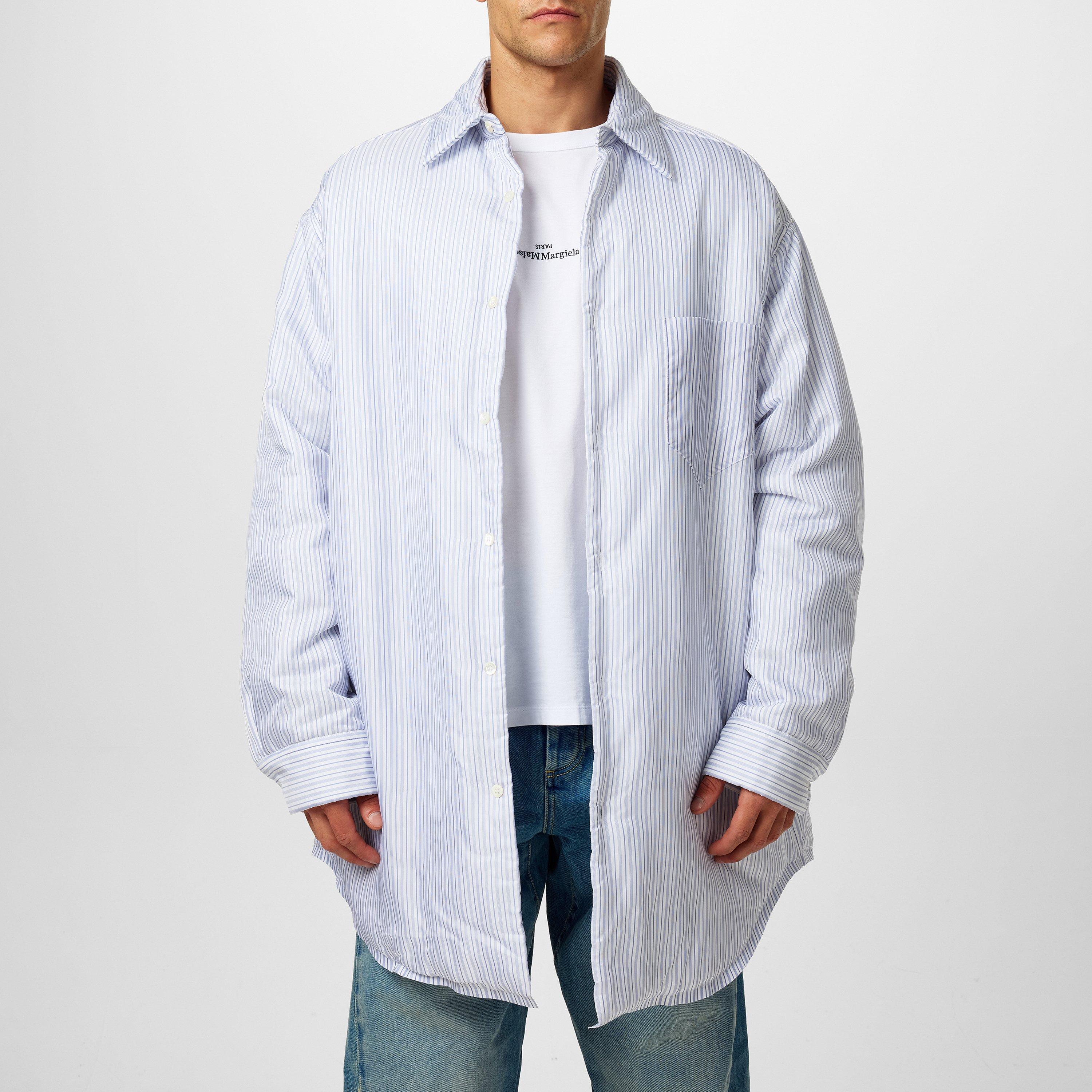 Blue - Maison Margiela - Men's Padded Long Sleeve Oversized Fit Quilted Jacket - 1