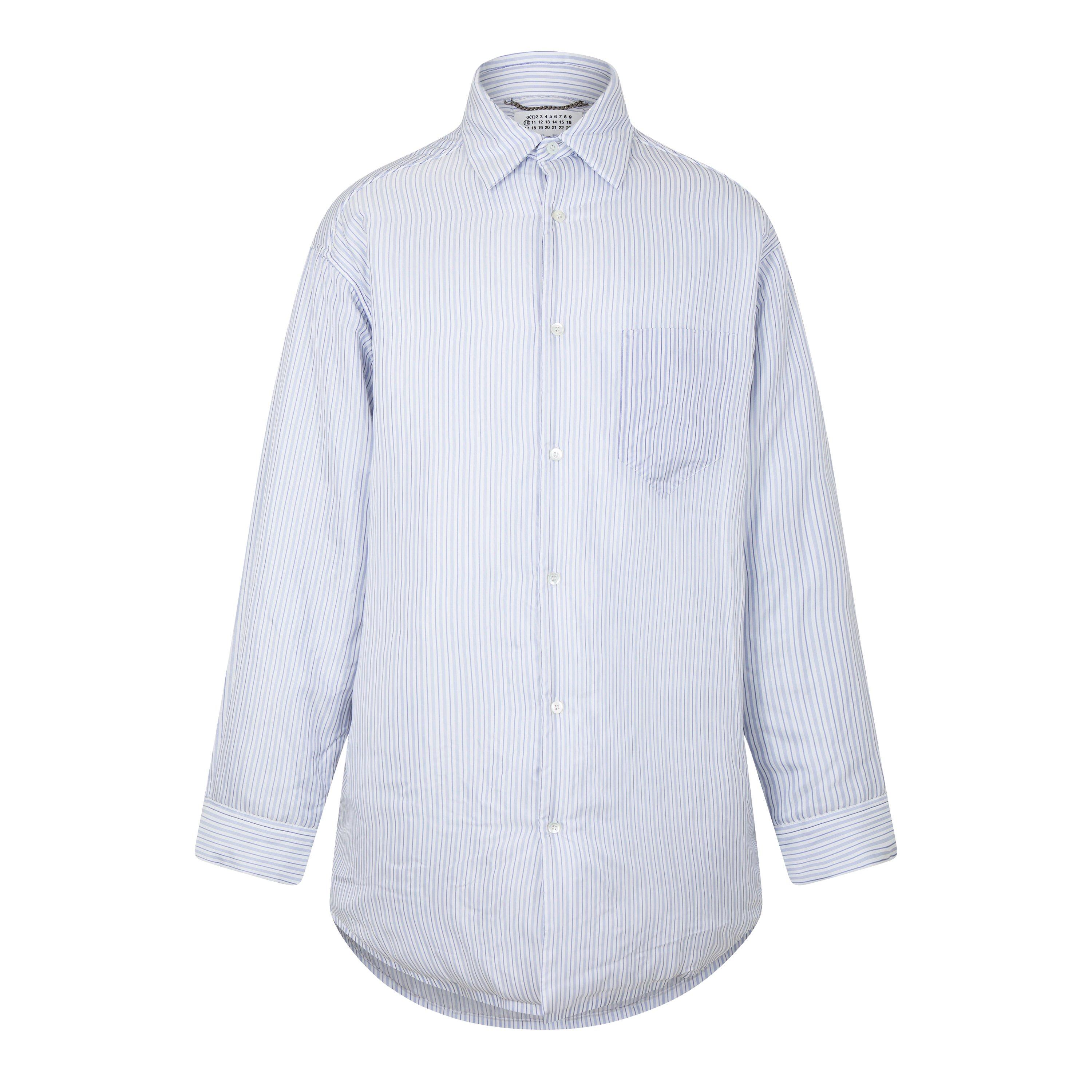 Blue - Maison Margiela - Men's Padded Long Sleeve Oversized Fit Quilted Jacket - 5