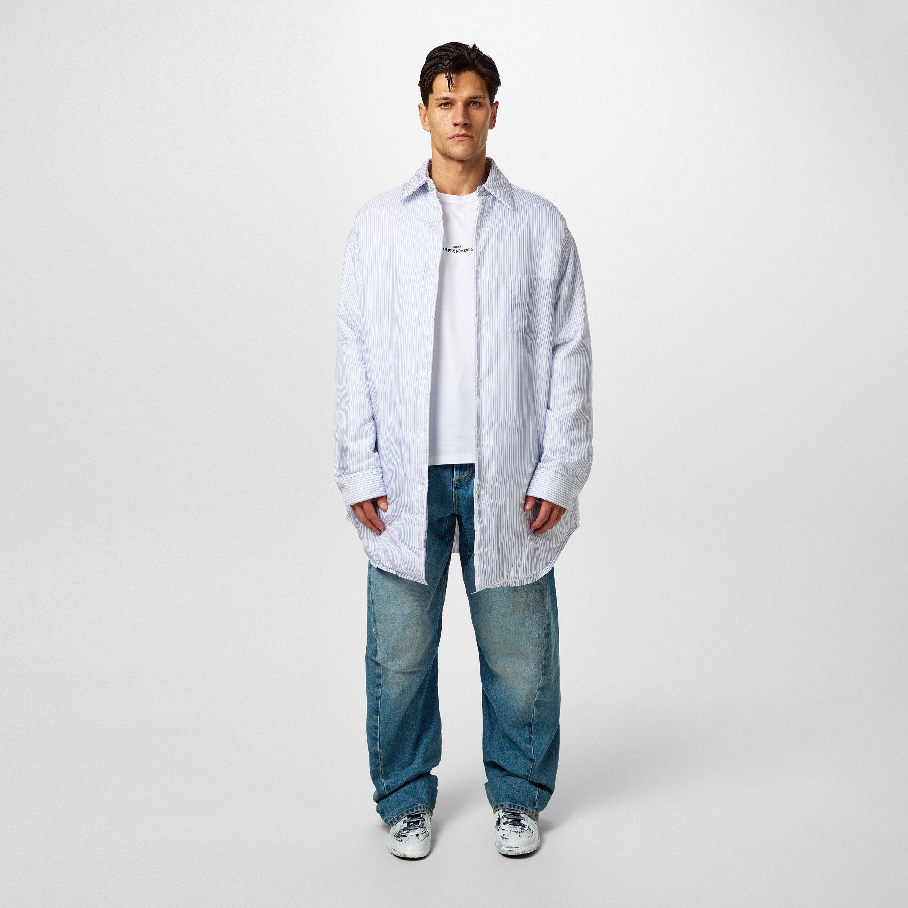 Blue - Maison Margiela - Men's Padded Long Sleeve Oversized Fit Quilted Jacket - 4