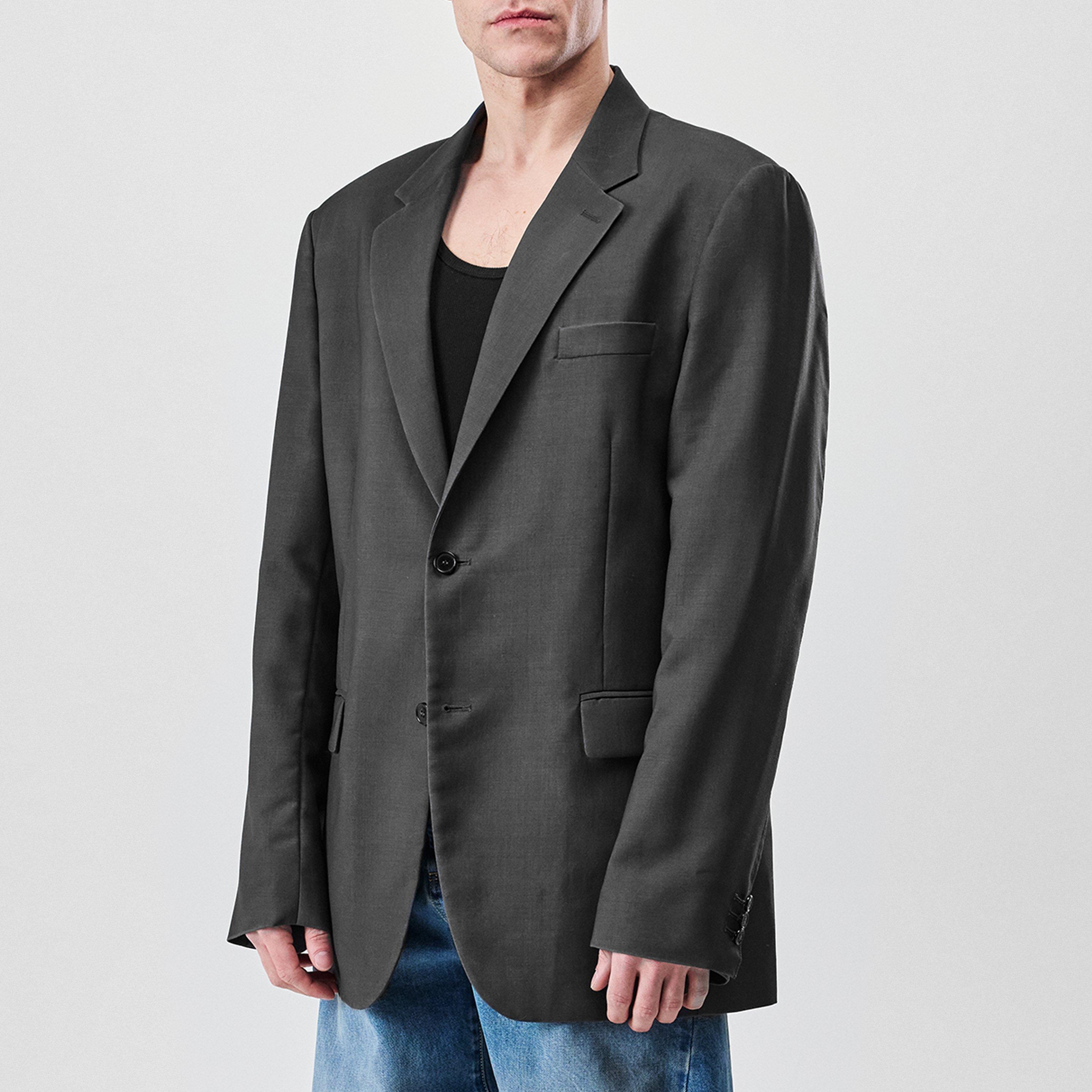 Dark Avion - Maison Margiela - Men's Mohair Wool Long Sleeve Blazer - 1