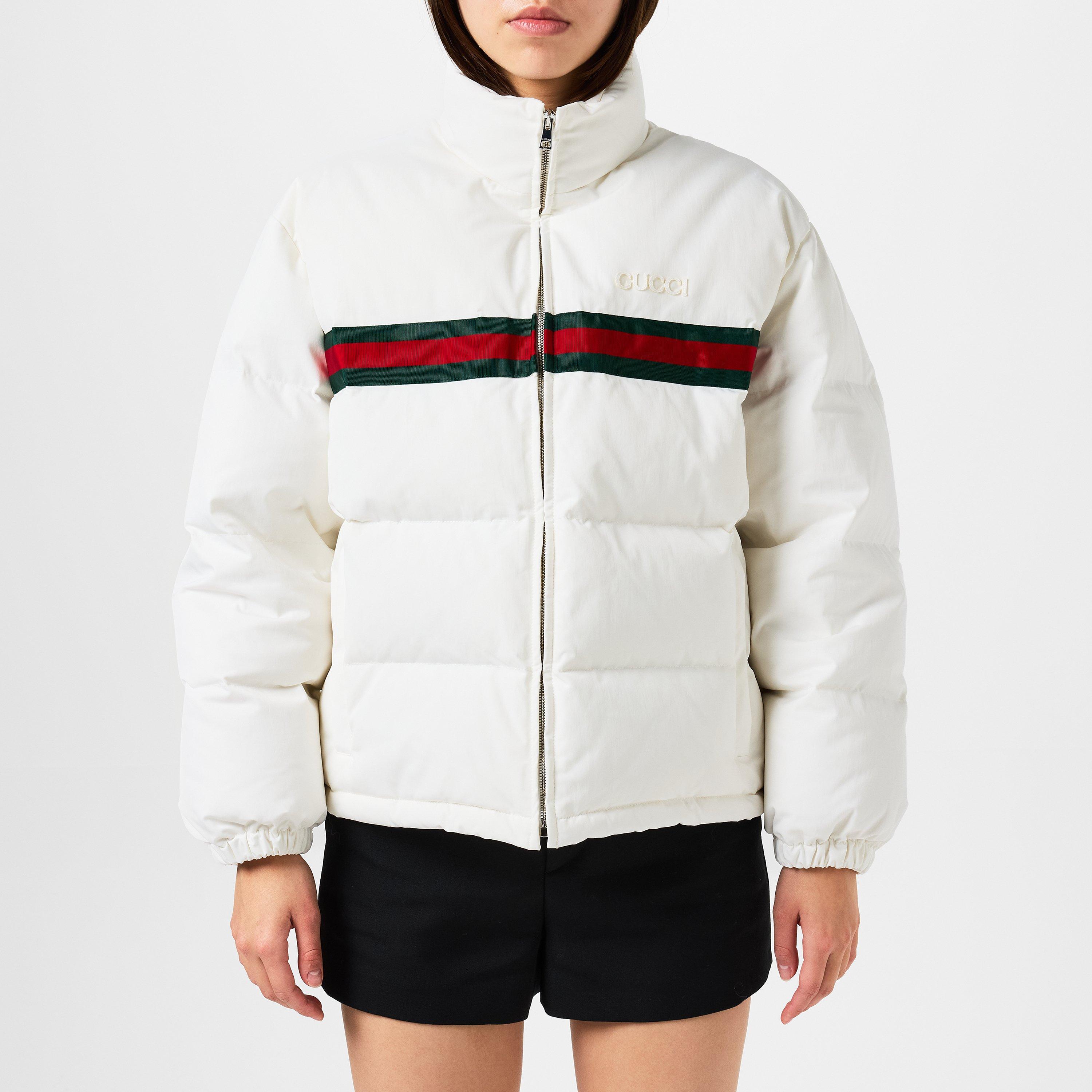 Off White/Mix - Gucci - Women's Twill Bomber Jacket - 3