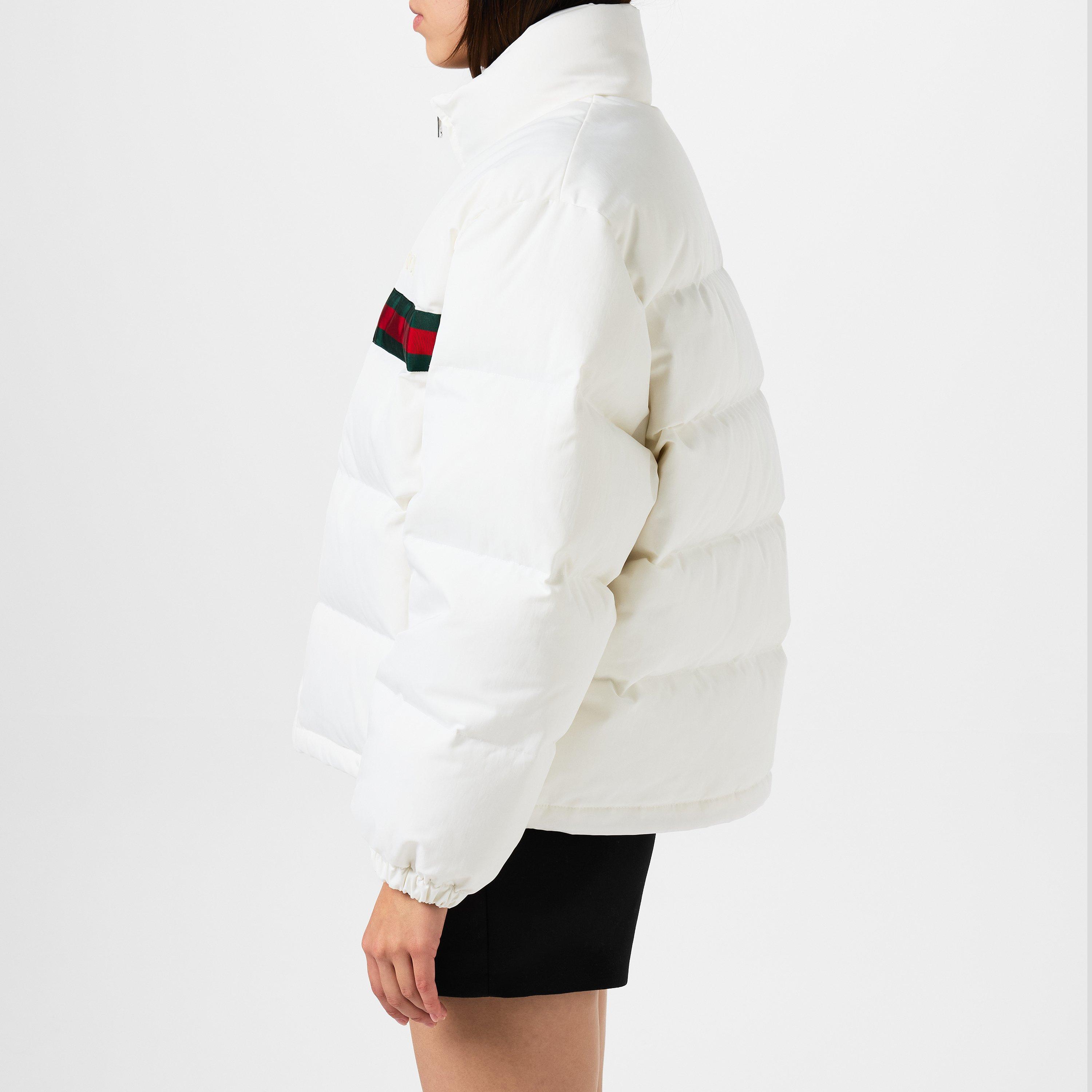 Off White/Mix - Gucci - Women's Twill Bomber Jacket - 5