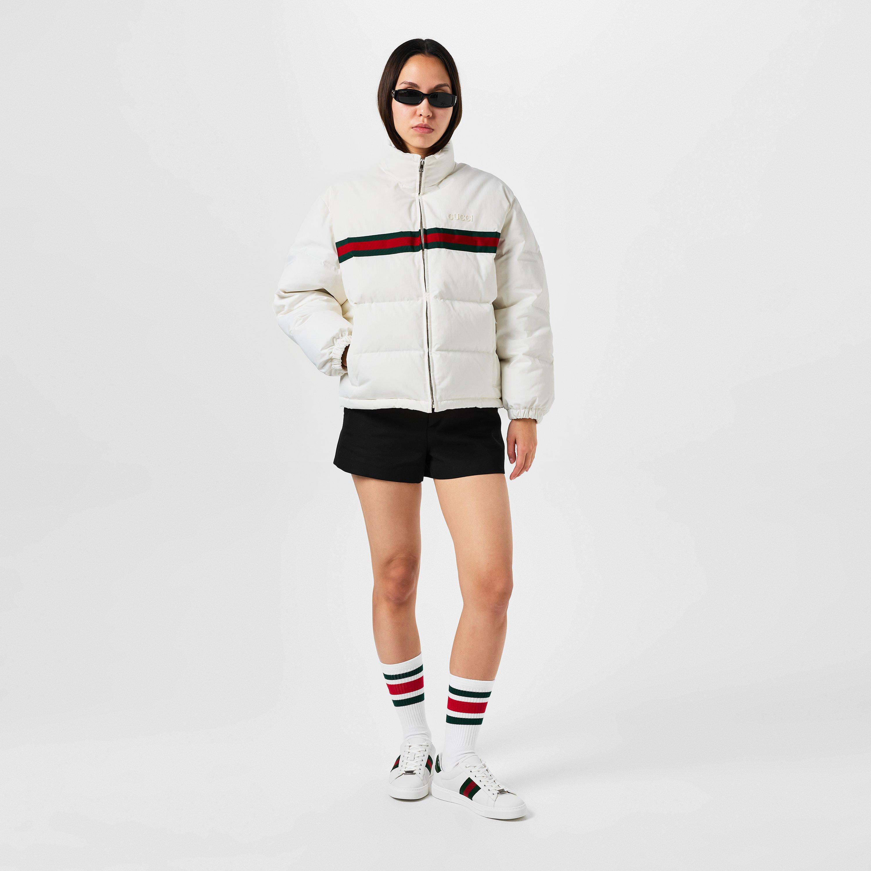 Off White/Mix - Gucci - Women's Twill Bomber Jacket - 6