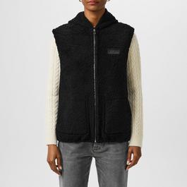 Gucci Reversible Suede And Shearling Logo Gilet