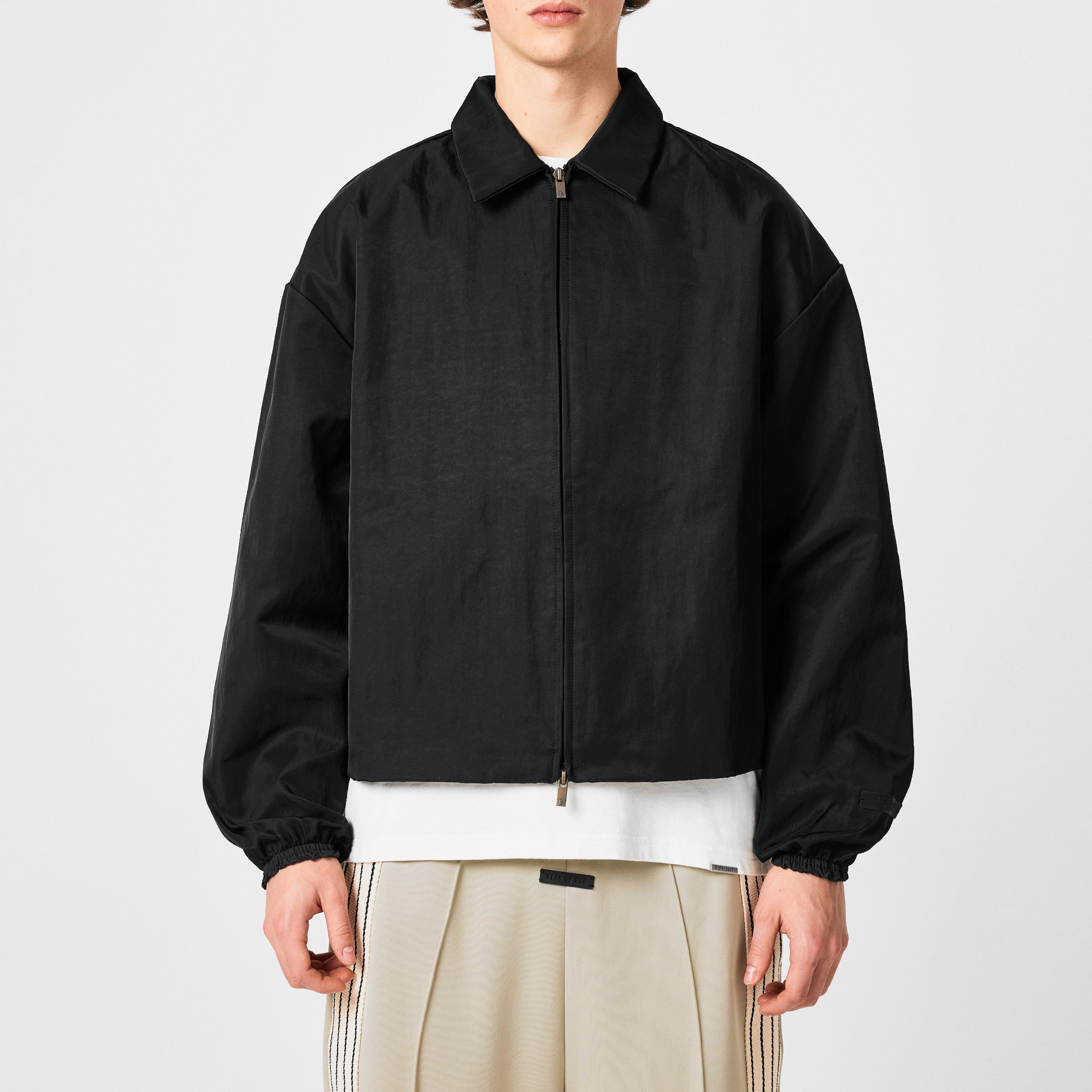 Black - Fear Of God Essentials - Men's Trucker Long Sleeve Oversized Fit Coach Jacket - 3