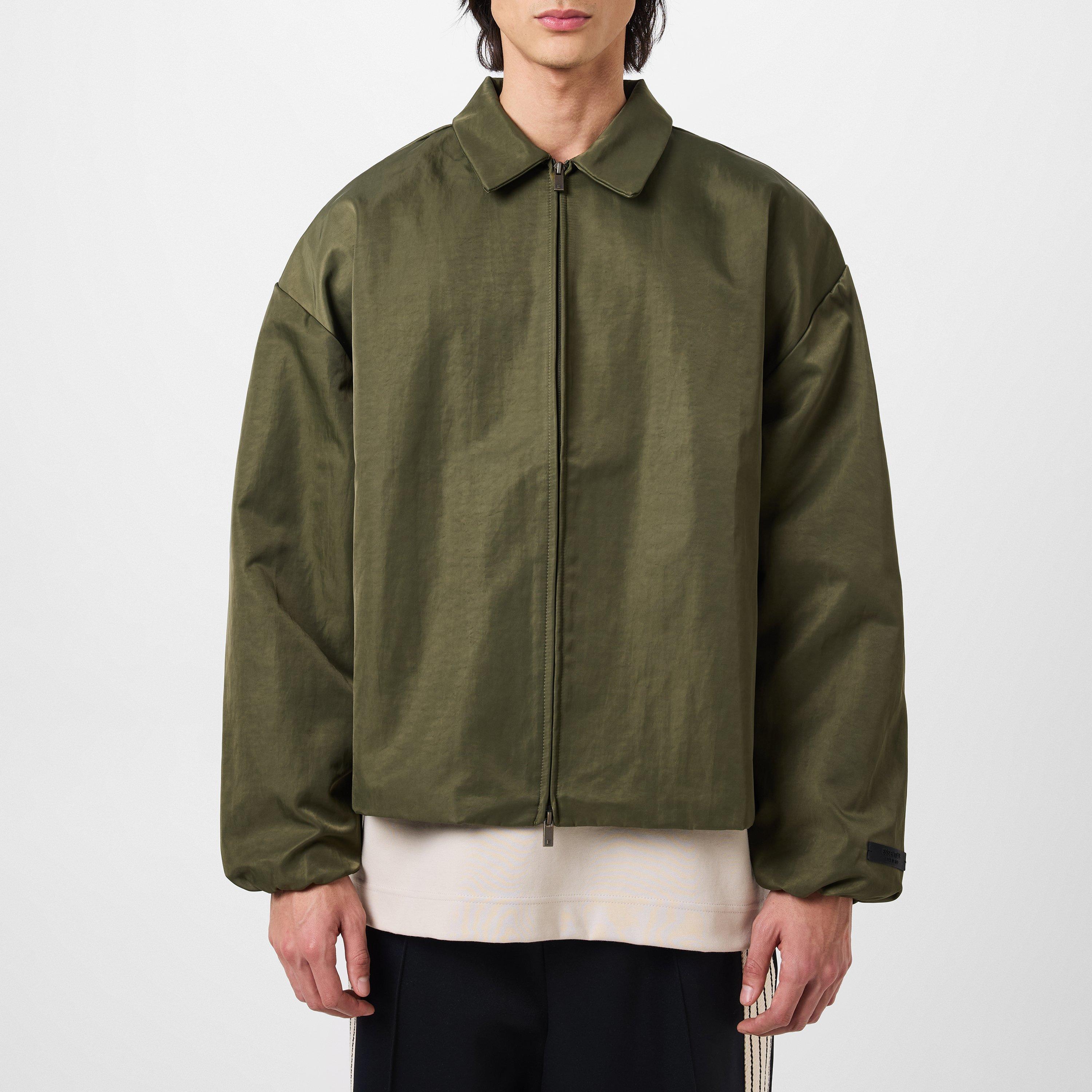 Military - Fear Of God Essentials - Men's Trucker Long Sleeve Oversized Fit Coach Jacket - 3
