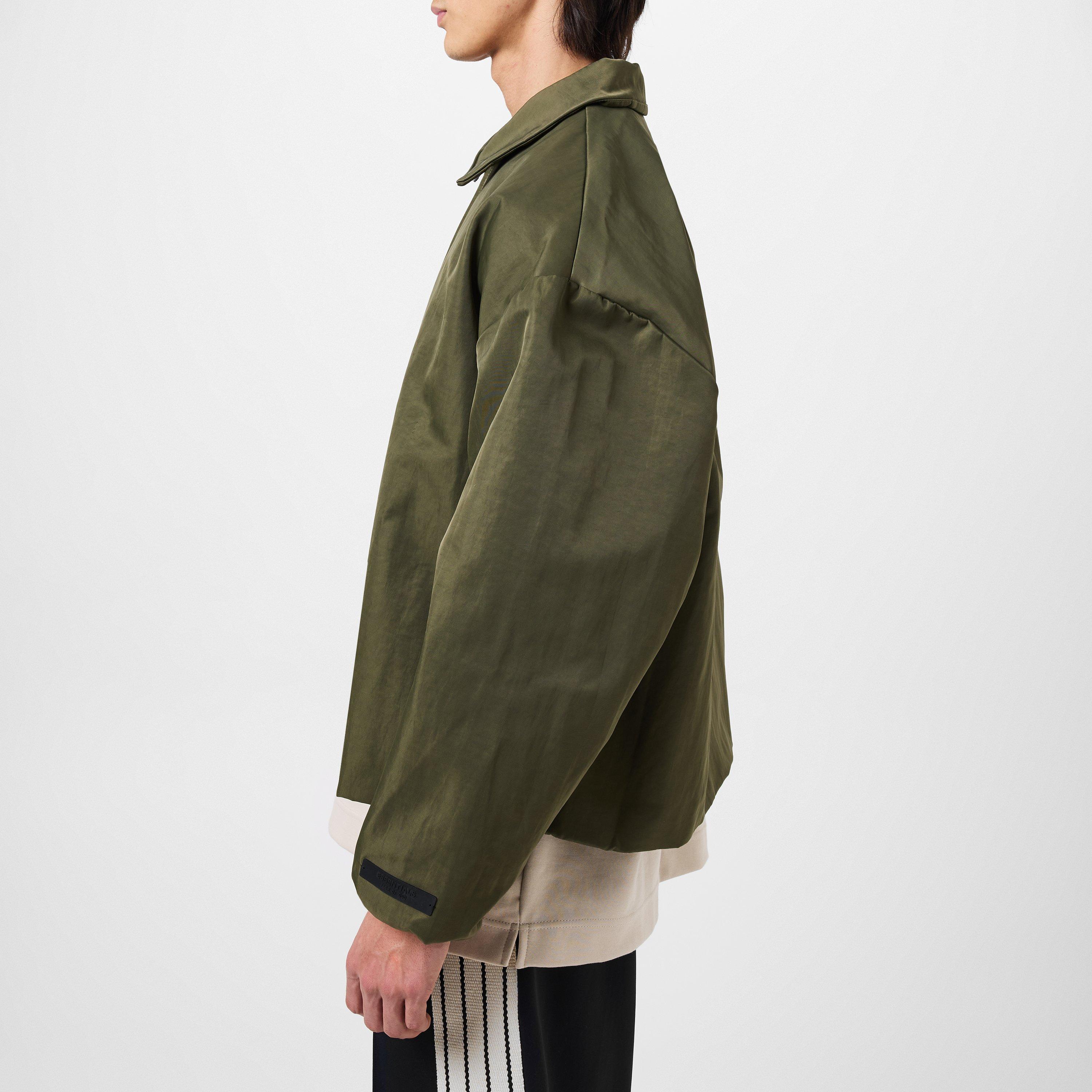 Military - Fear Of God Essentials - Men's Trucker Long Sleeve Oversized Fit Coach Jacket - 5