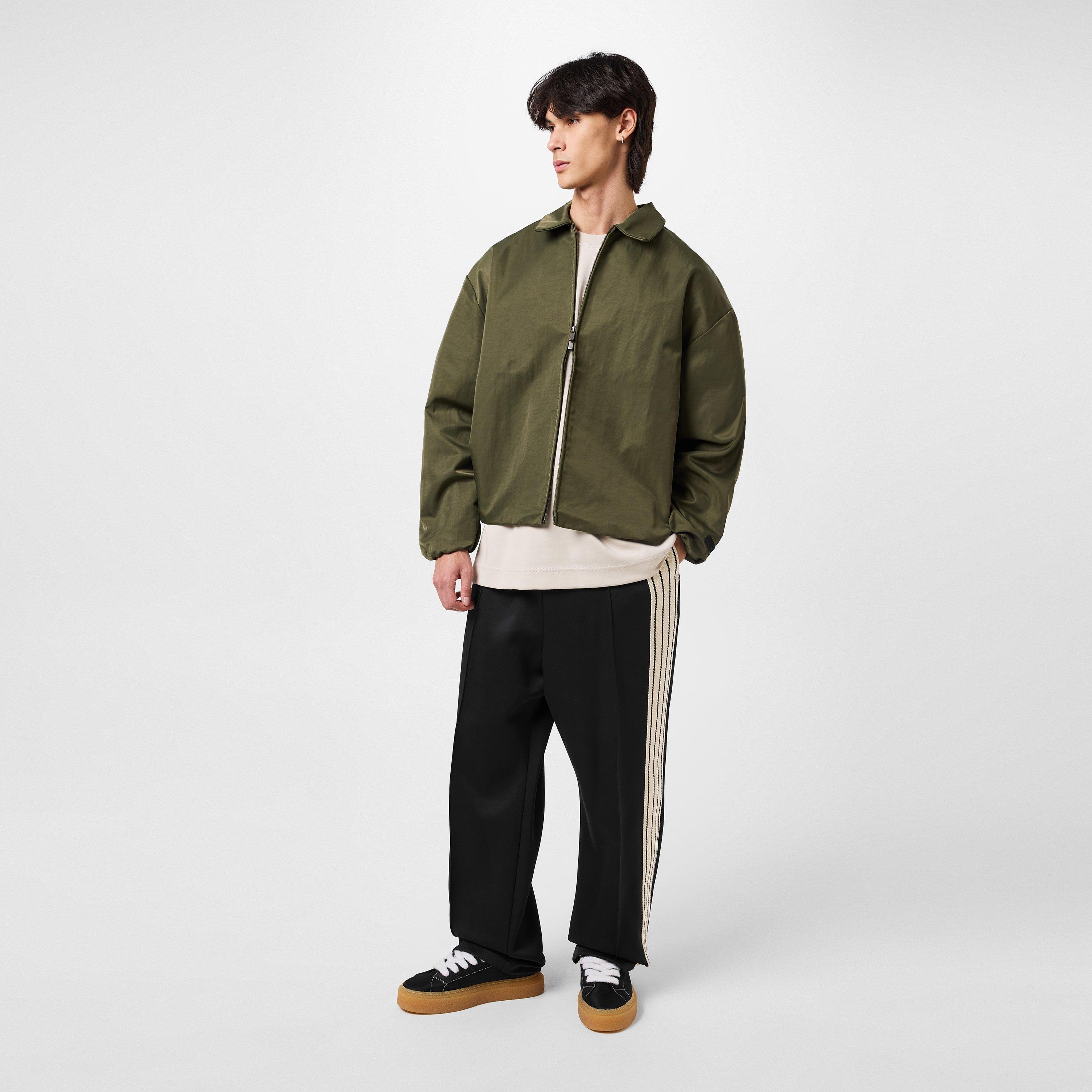Military - Fear Of God Essentials - Men's Trucker Long Sleeve Oversized Fit Coach Jacket - 6