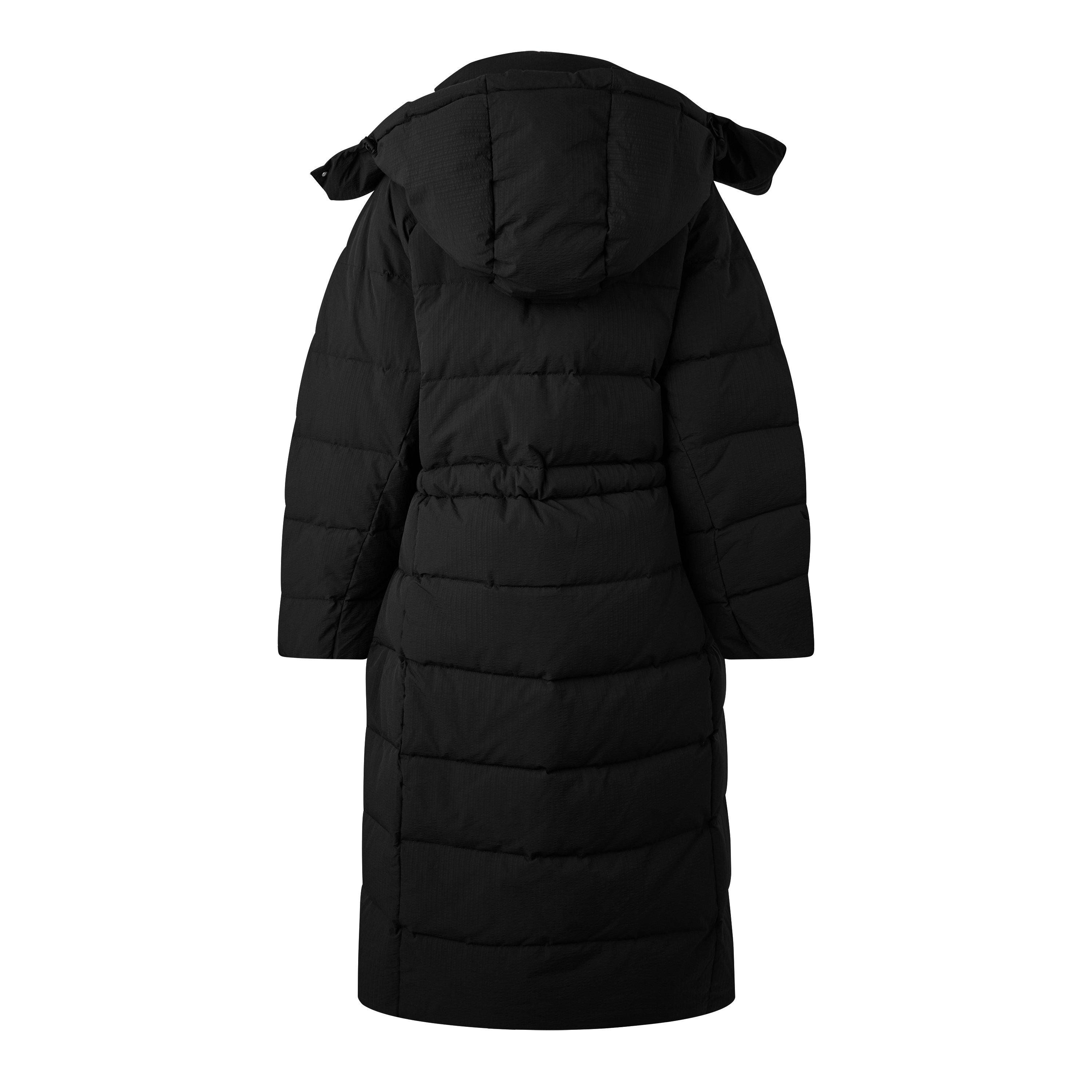 Black - Ganni - Women's Tech Recycled Polyester Long Puffer Jacket - 6