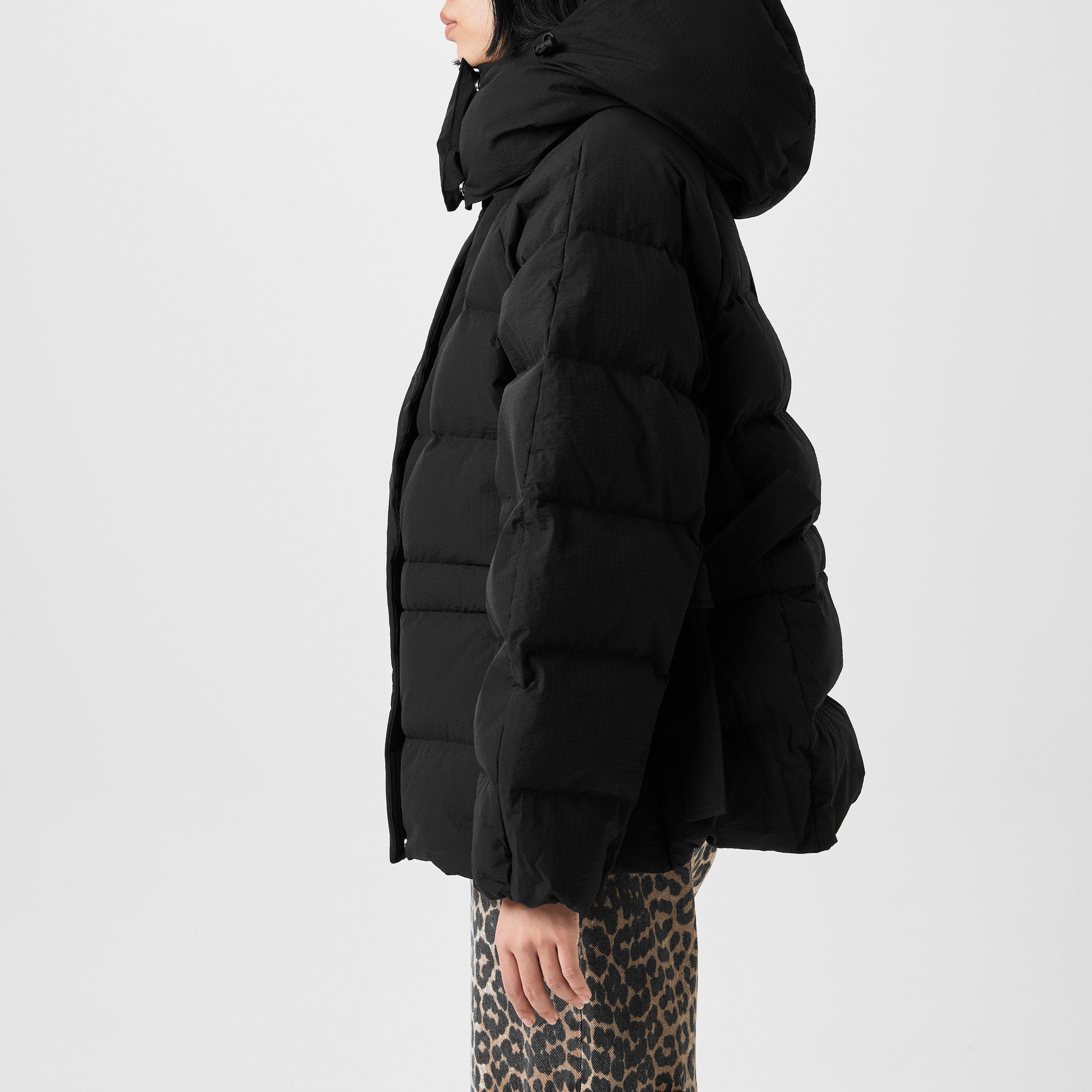 Ganni | Women's Duck Down Hooded Short Puffer Jacket | Short