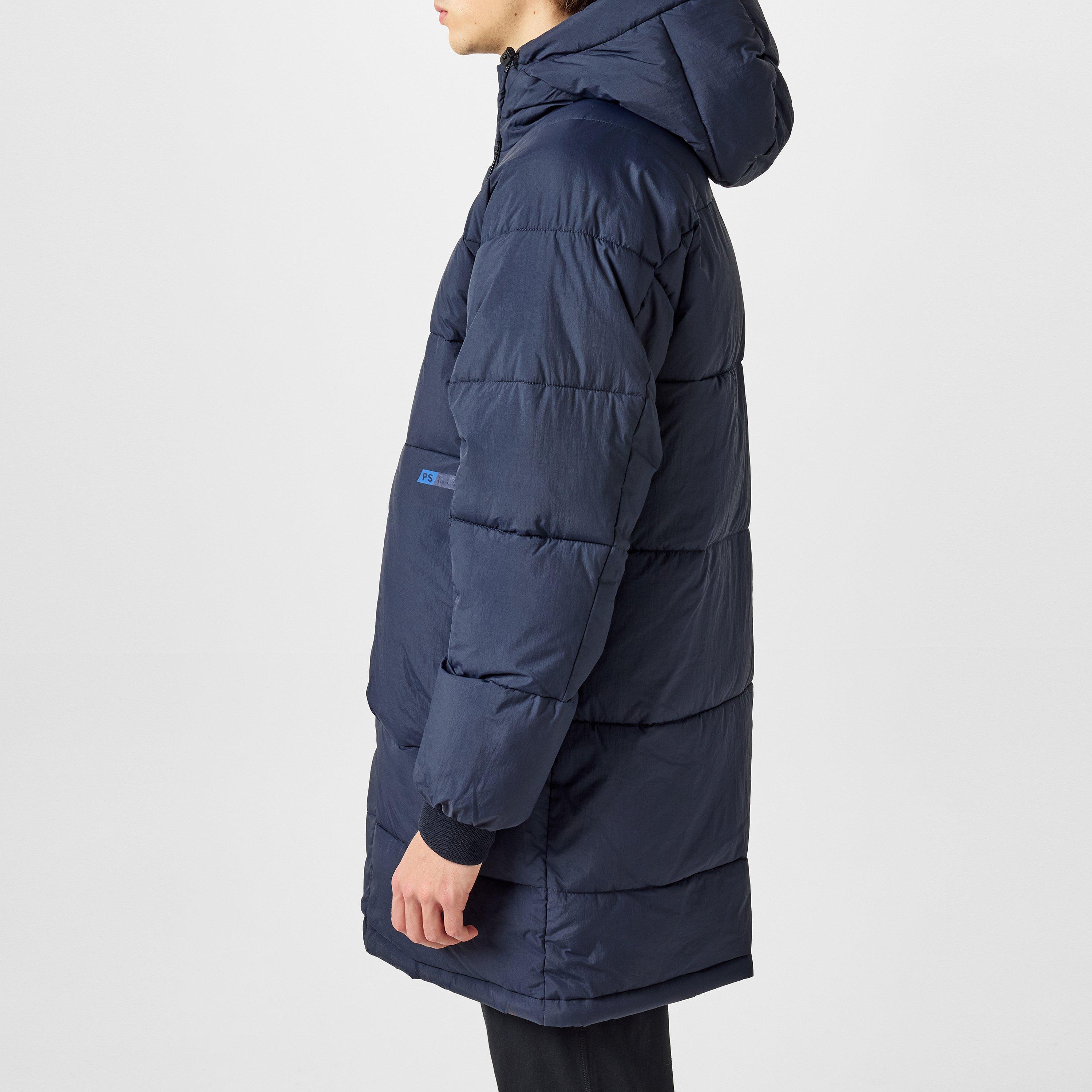 Navy 49 - PS Paul Smith - Men's Recycled Hooded Long Sleeve Padded Parka - 2