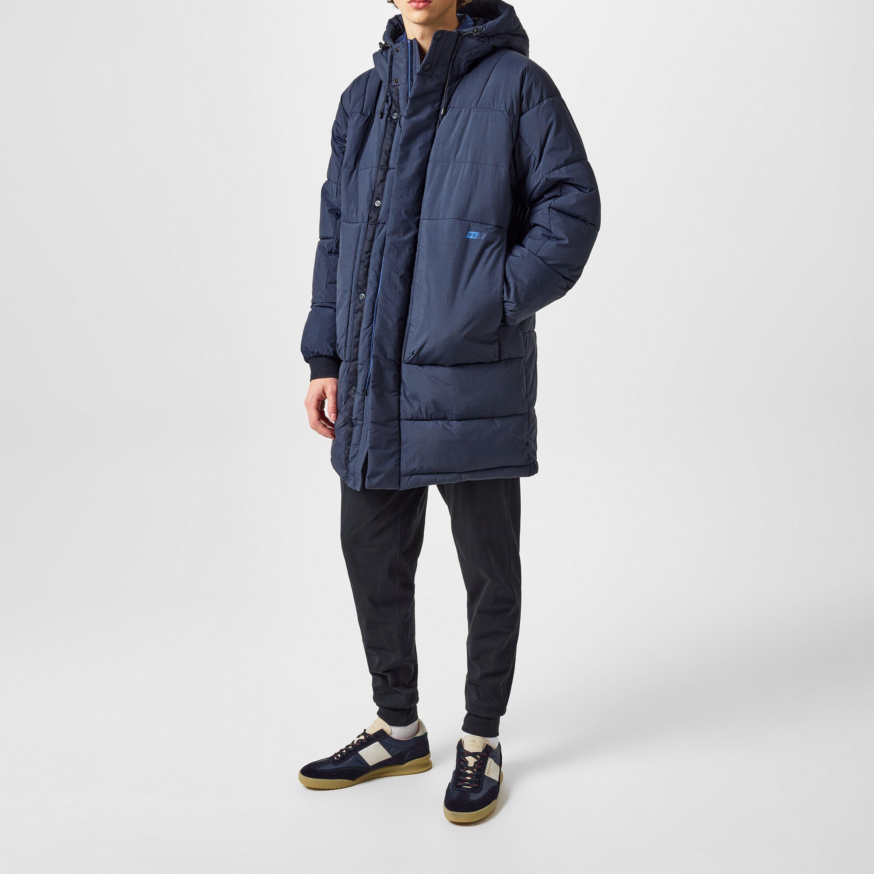 Navy 49 - PS Paul Smith - Men's Recycled Hooded Long Sleeve Padded Parka - 6
