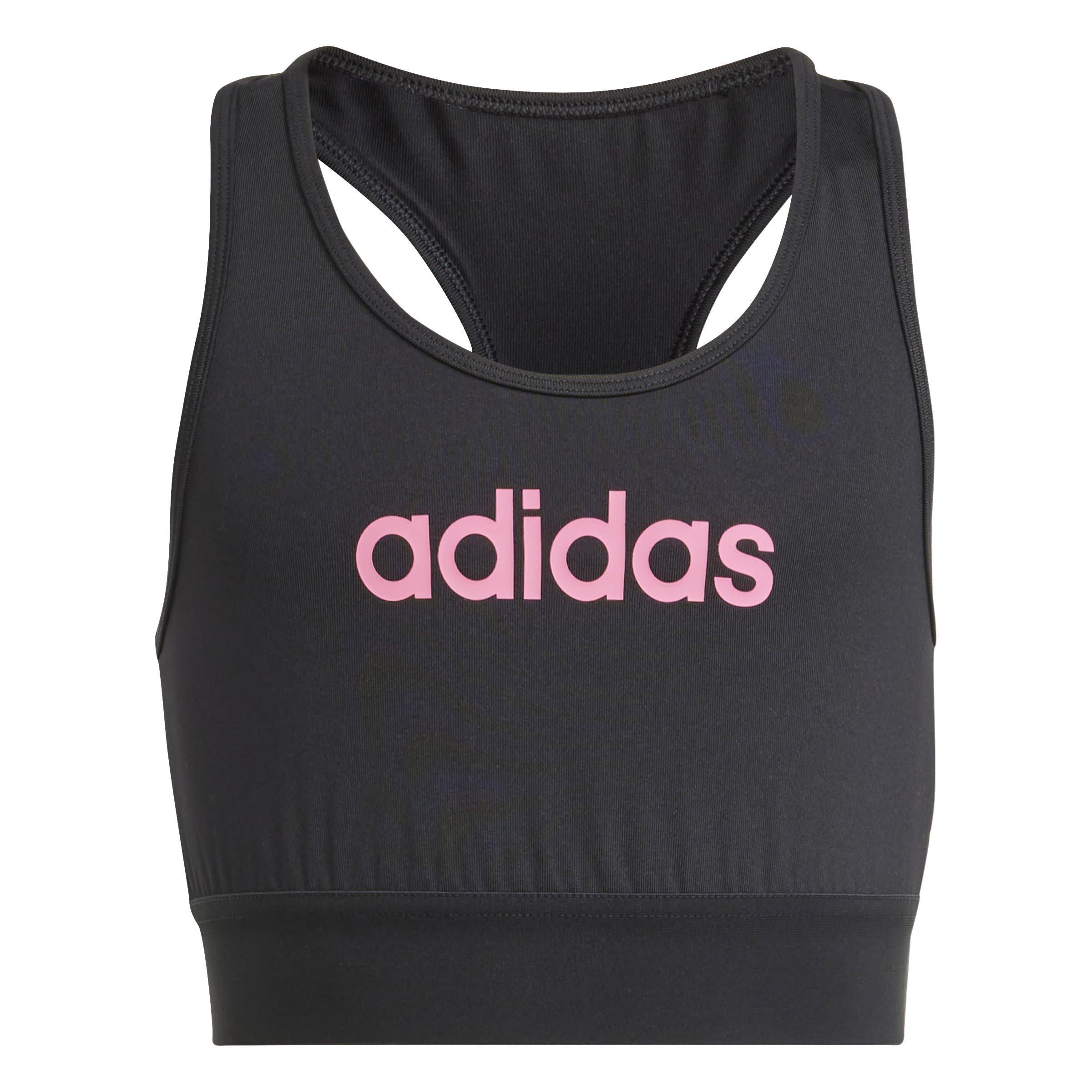 Adidas Girls Essentials Linear Bra - Pink - 5-6 Years