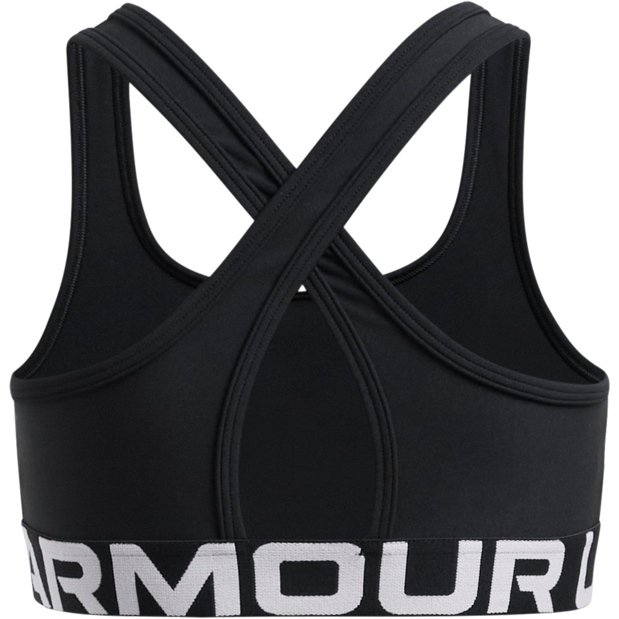 Preto/Branco - Under Armour - Armour UA Crossback Sports Bra Girls' - 2