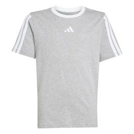 adidas 3 Stripe T Shirt Junior Girls