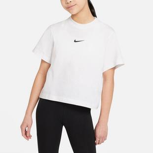 White/Black - Nike - Sportswear Junior Girls T Shirt - 1
