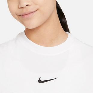 White/Black - Nike - Sportswear Junior Girls T Shirt - 3
