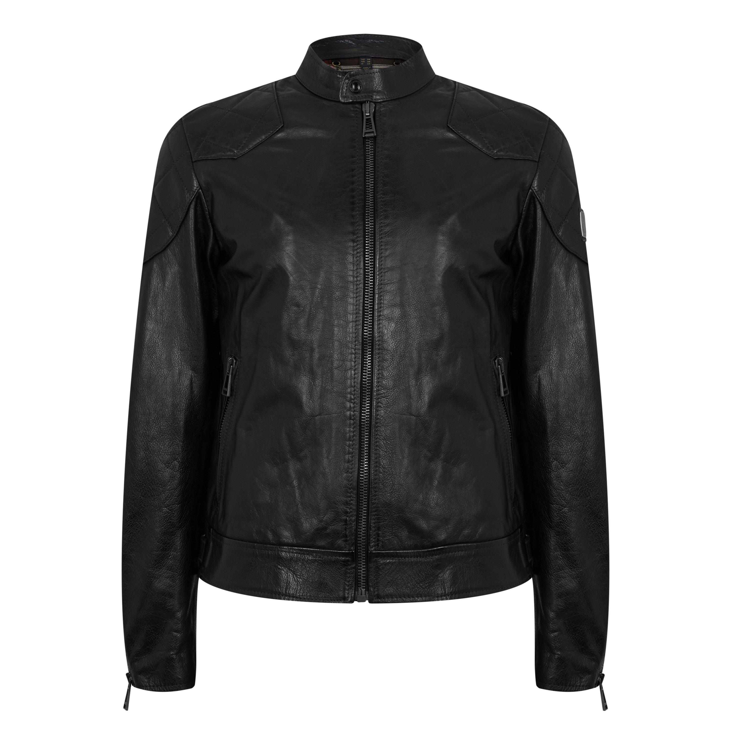 Antique Black - Belstaff - Men's Outlaw Hand-Waxed Calfskin Long Sleeve Leather Jacket