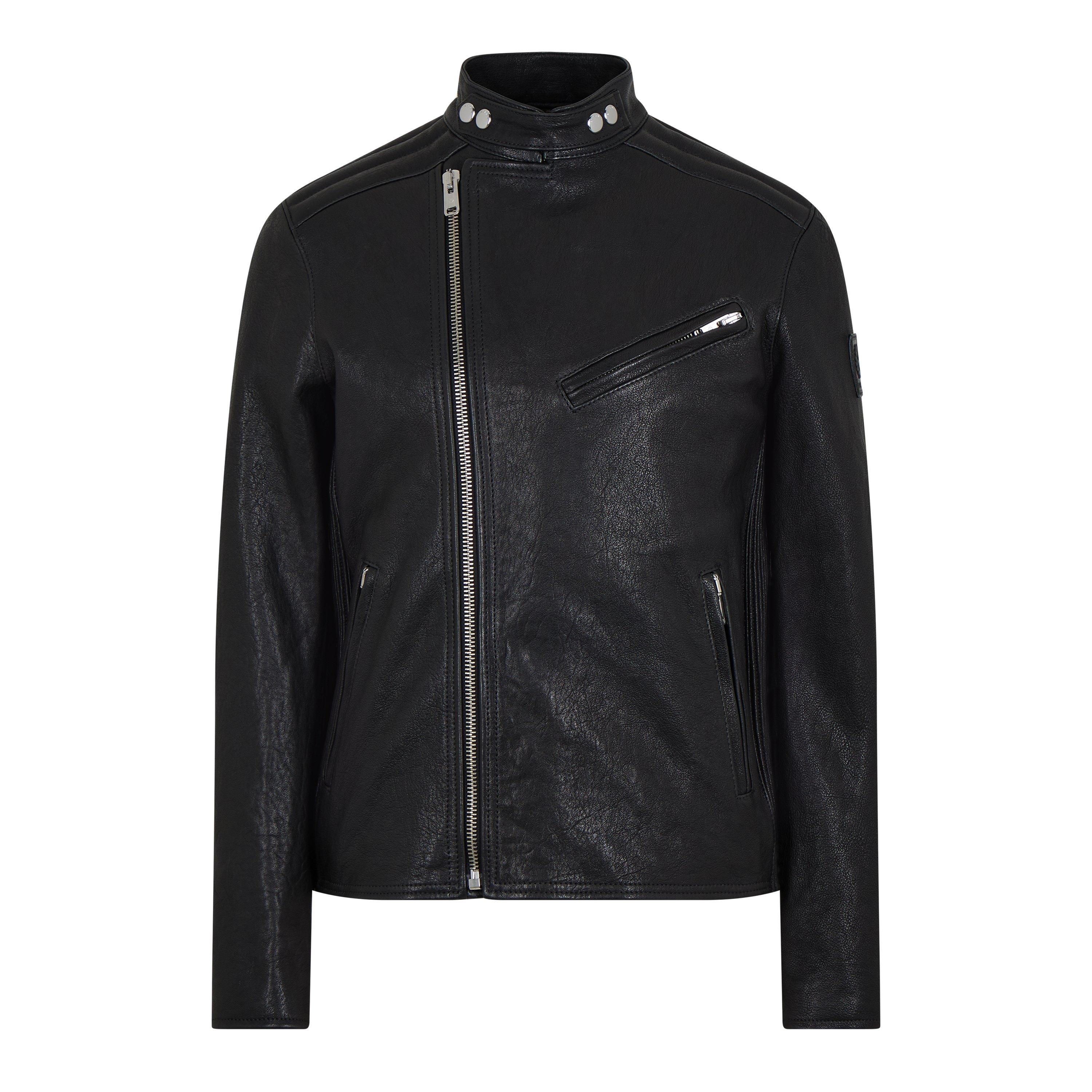 Black - Belstaff - Men's Oulton Leather Jacket - 7