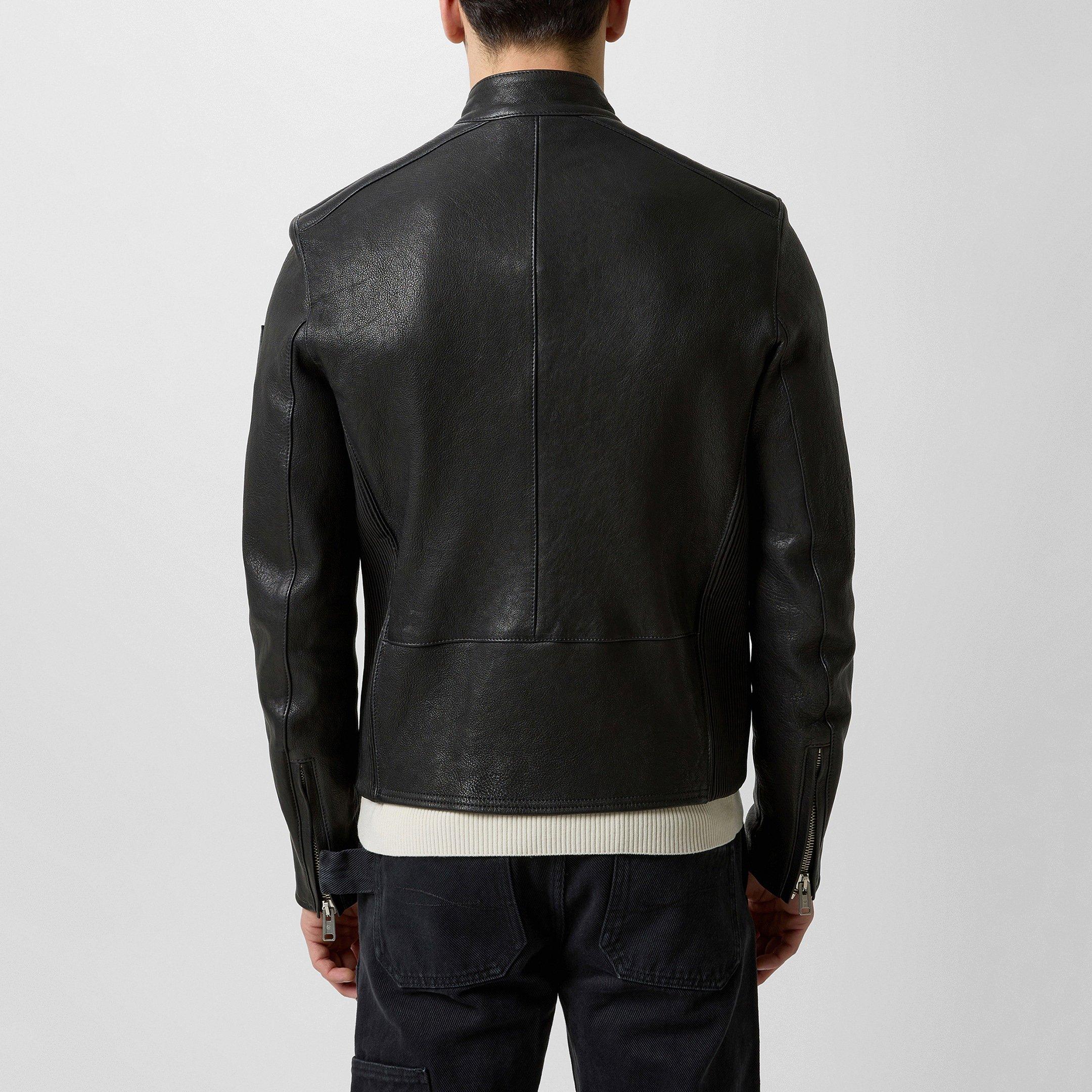 Black - Belstaff - Men's Oulton Leather Jacket - 4