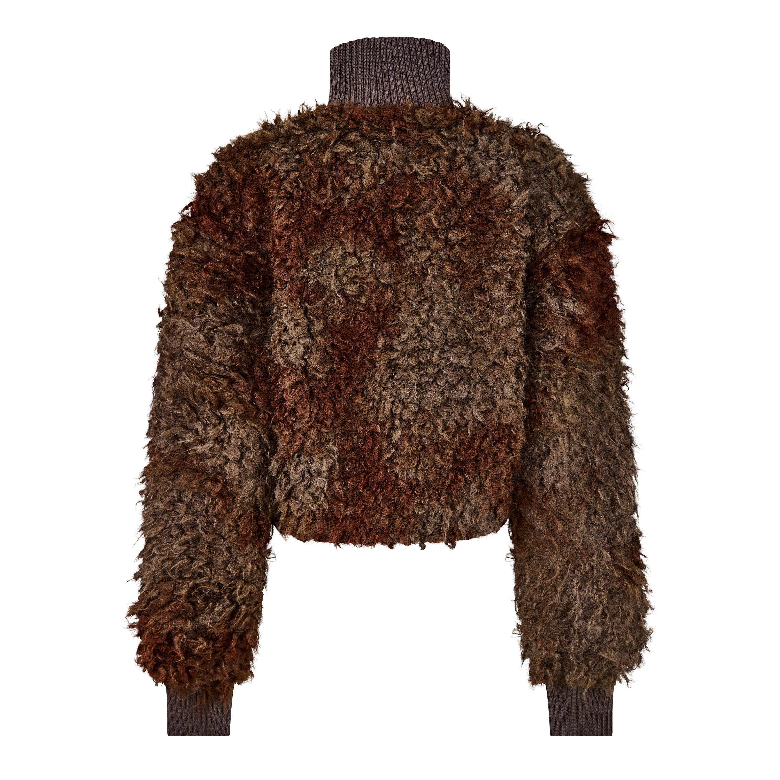 Mud Brown - Acne Studios - Women's Faux Freya Zip Front Teddy Coat - 6