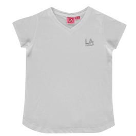 LA Gear LA V Neck T Shirt Junior Girls