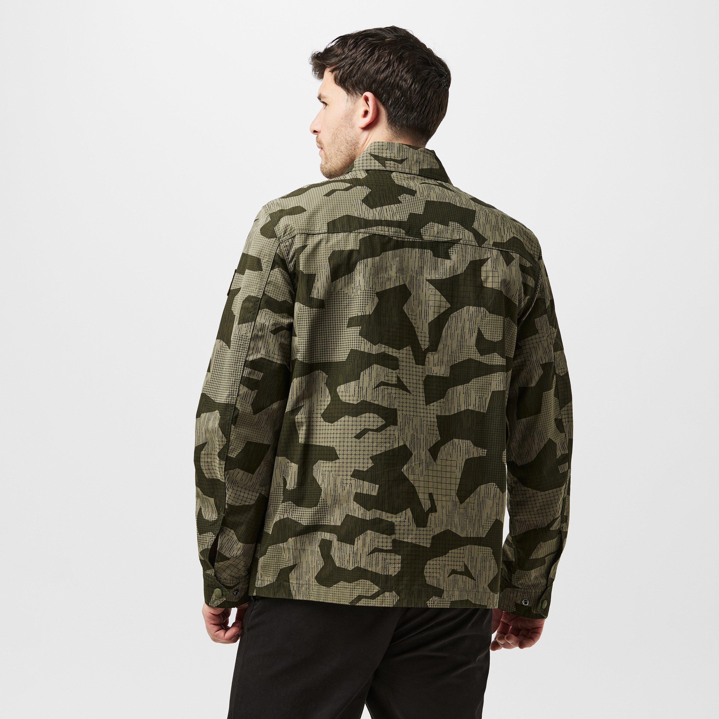 Surplus Green - Belstaff - Men's Drome Cotton Camo Print Long Sleeve Full Zip Overshirt - 4