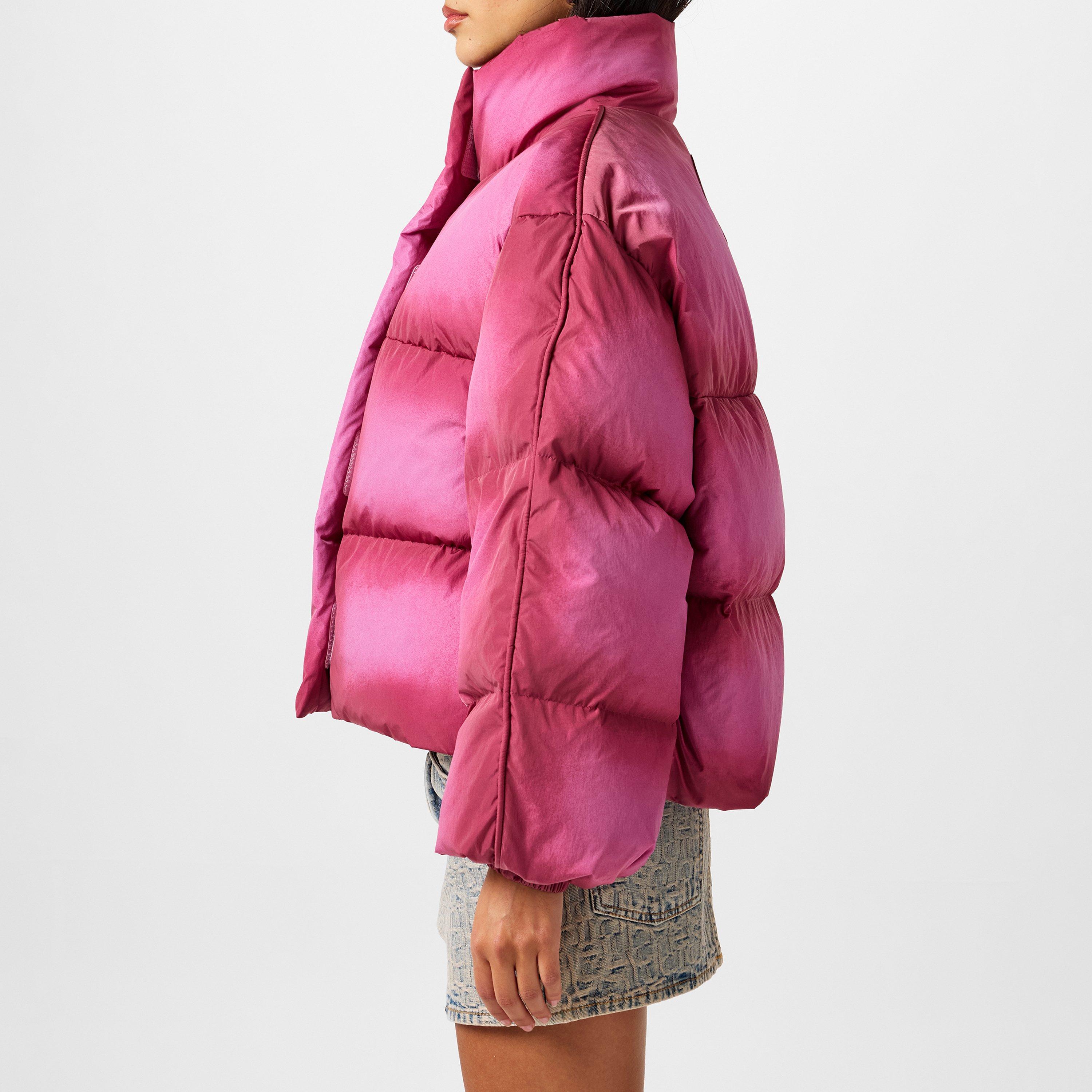 Tango Pink - Acne Studios - Women's Odisella Duck Down Long Sleeve Short Puffer Jacket - 2