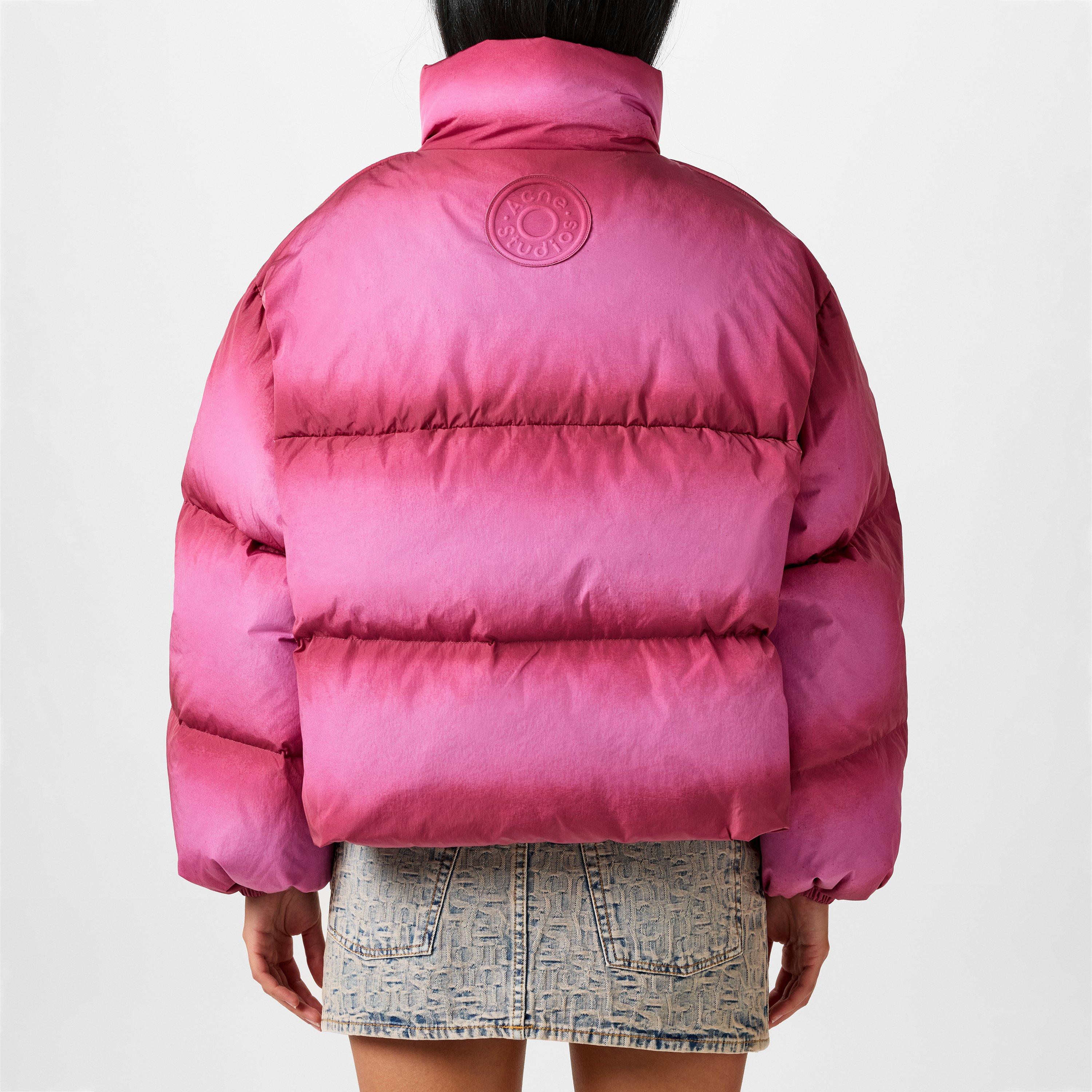 Tango Pink - Acne Studios - Women's Odisella Duck Down Long Sleeve Short Puffer Jacket - 3