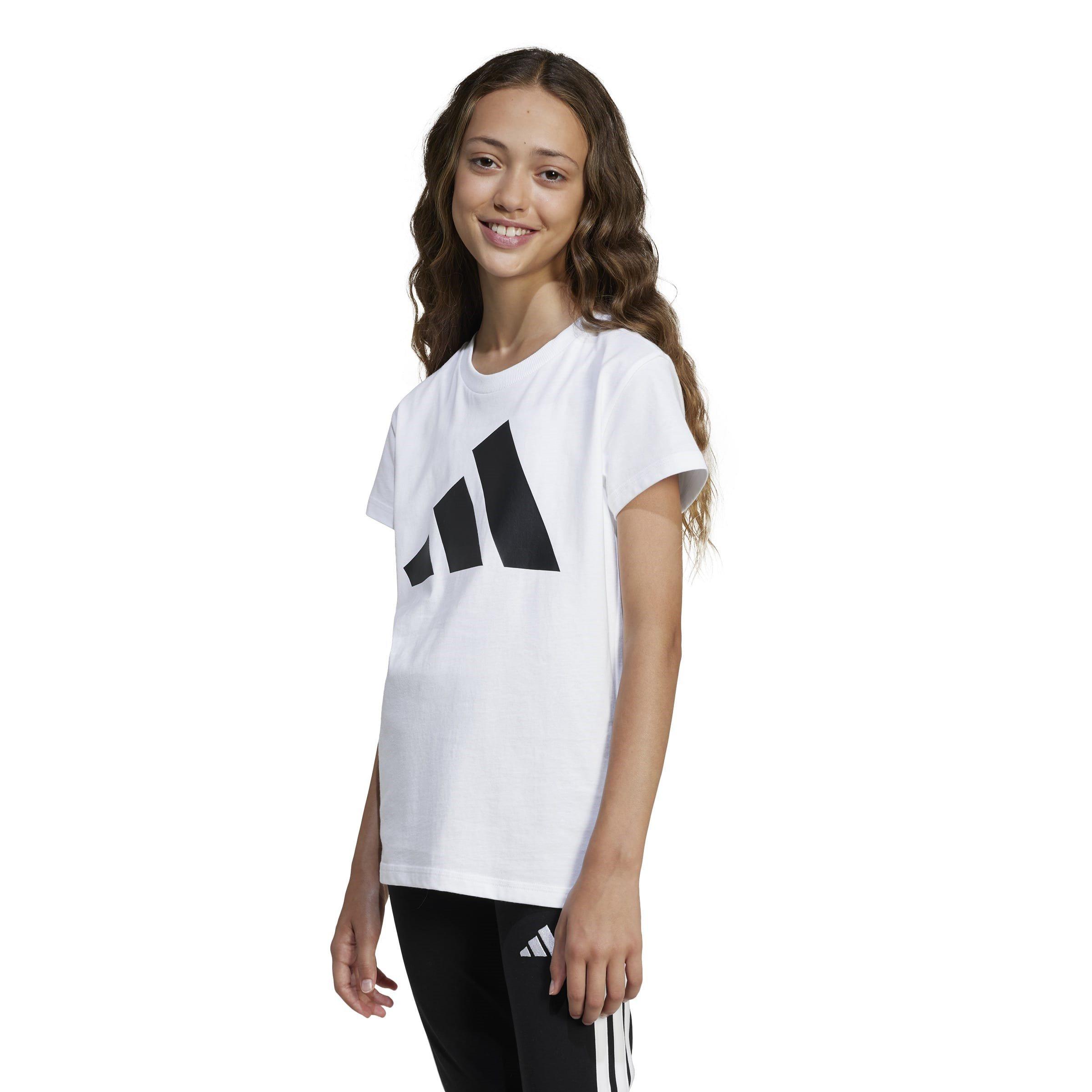 Wht/Blk BOS - adidas - Girls Essentials Linear T-Shirt - 2