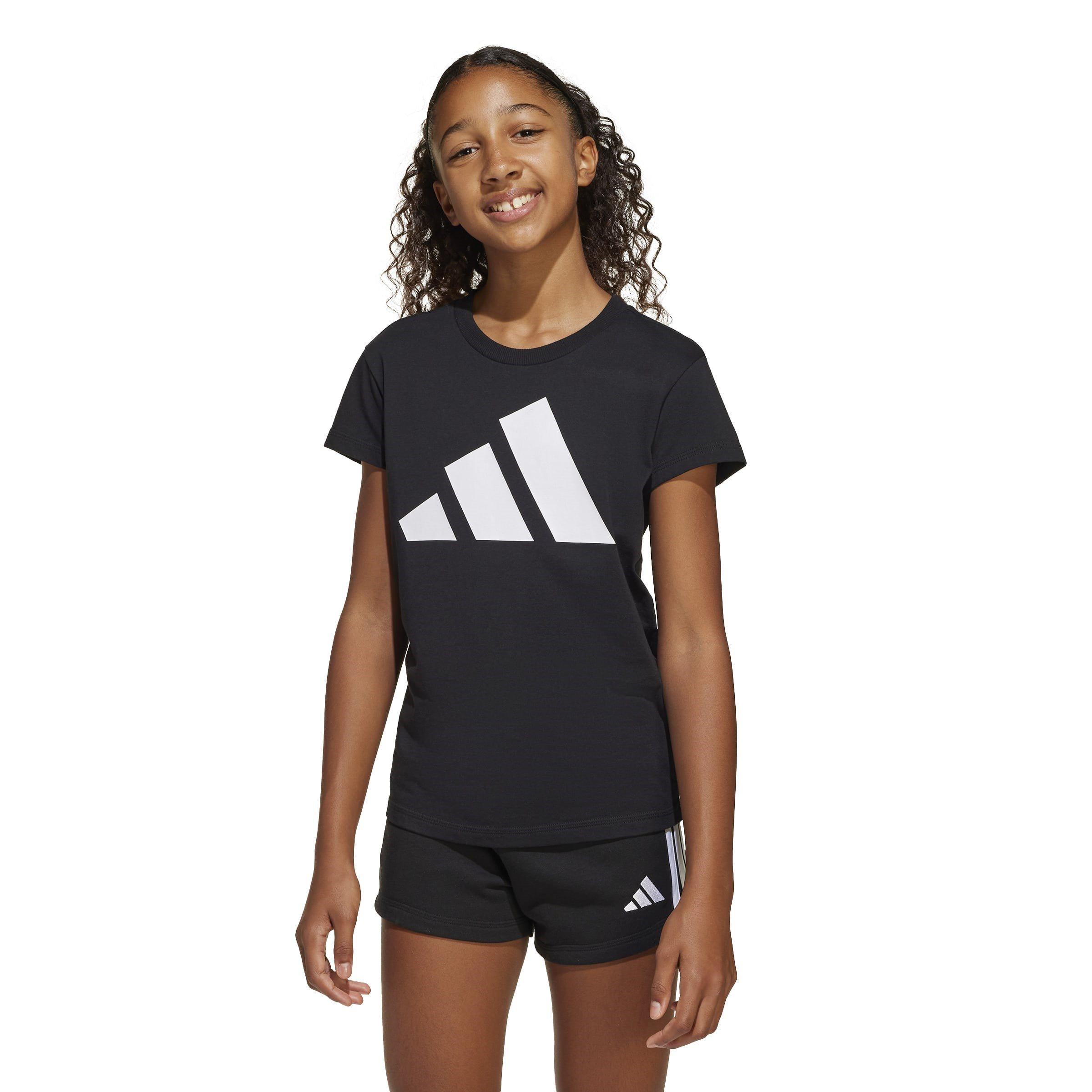 Nero - adidas - Girls Essentials Linear T-Shirt - 2