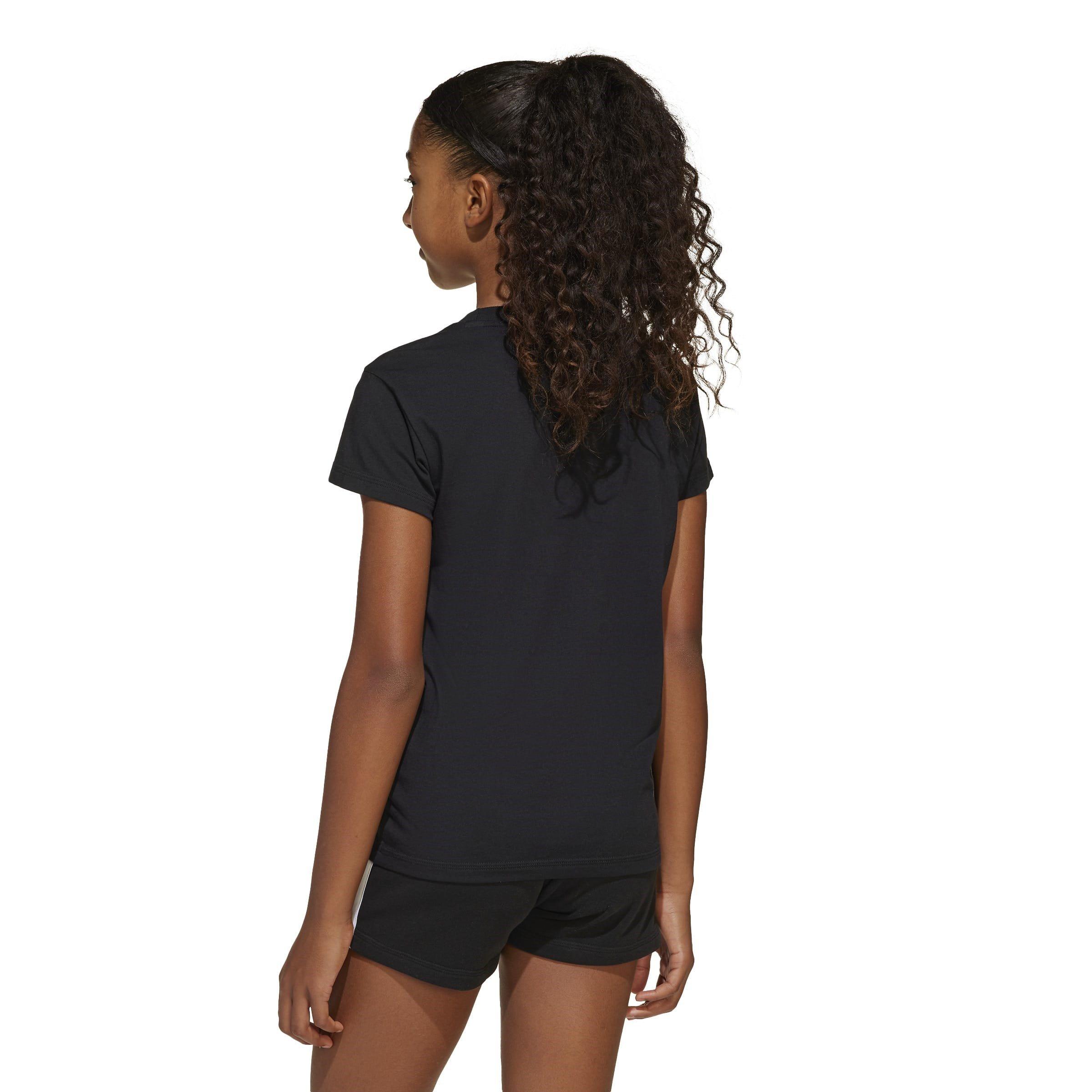 Nero - adidas - Girls Essentials Linear T-Shirt - 3