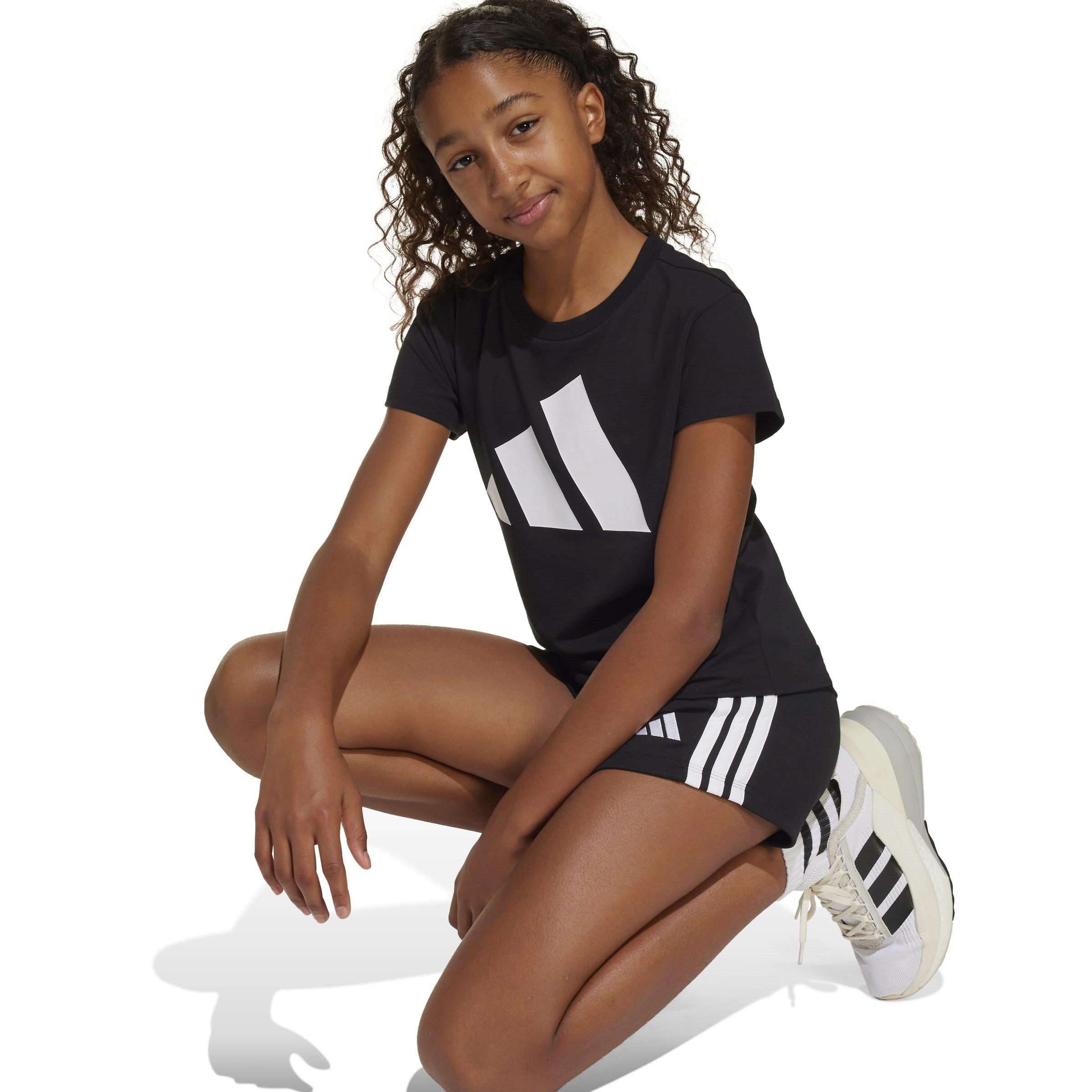 Nero - adidas - Girls Essentials Linear T-Shirt - 5