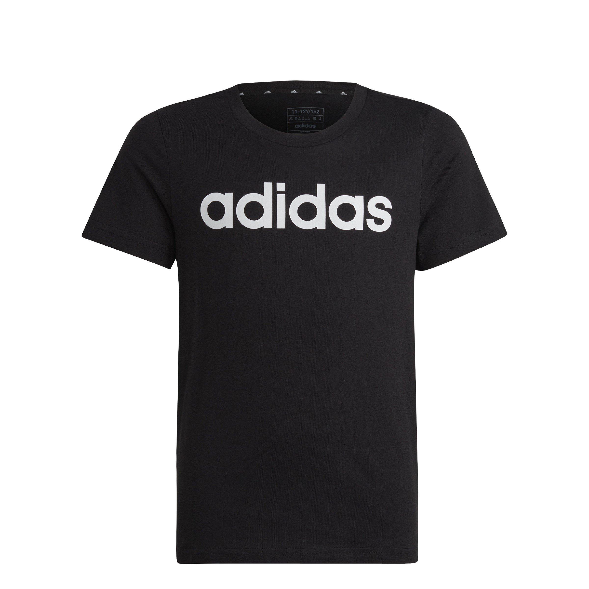 Blk/Wht Linear - adidas - Girls Essentials Linear T-Shirt - 1