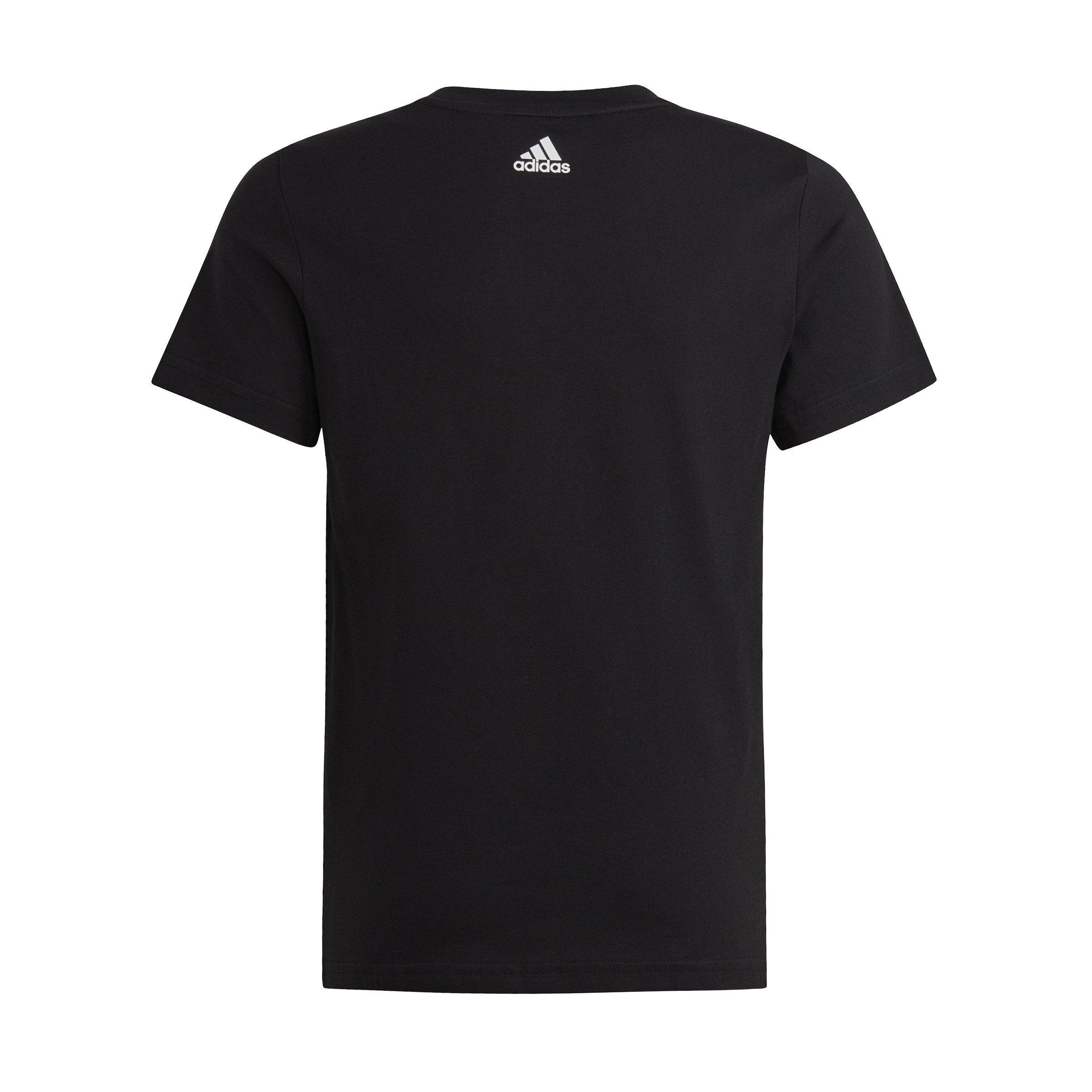 Zwart/Wit Lineair - adidas - Girls Essentials Linear T-Shirt - 2