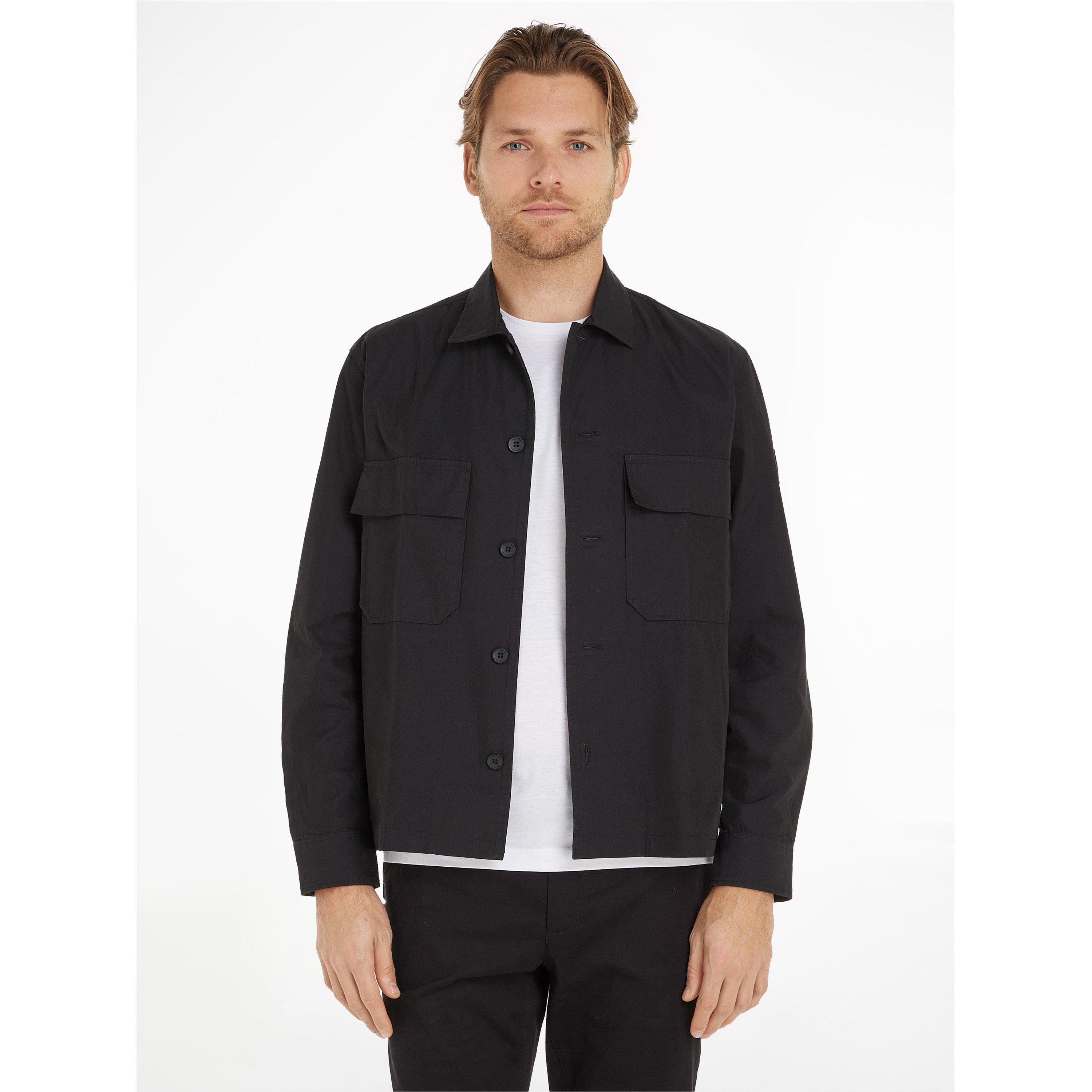 Ck Black - Calvin Klein - Men's Cotton Blend Long Sleeve Overshirt - 1