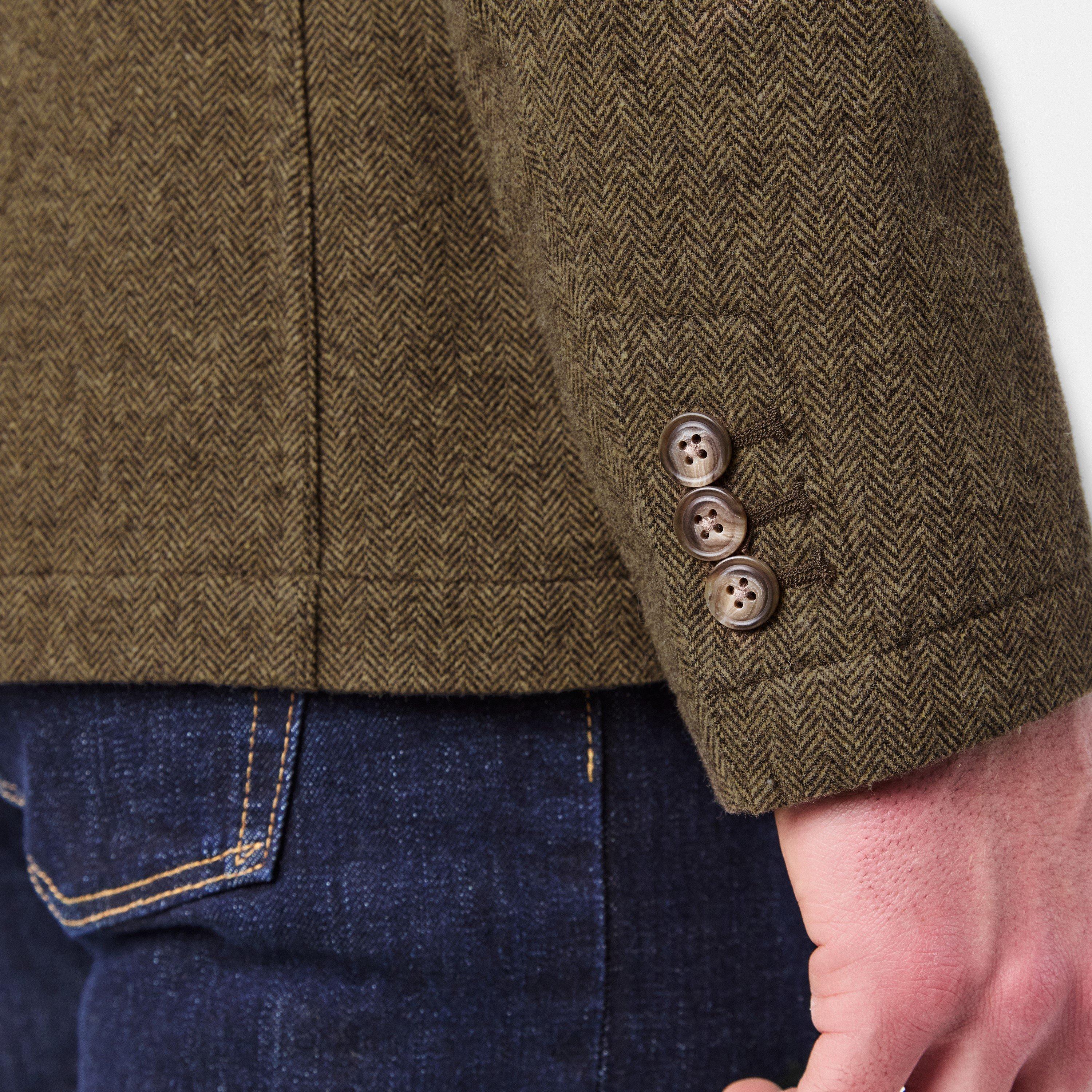 Brown Tan - Polo Ralph Lauren - Men's Ralph Lauren Herringbone Long Sleeve Blazer - 5