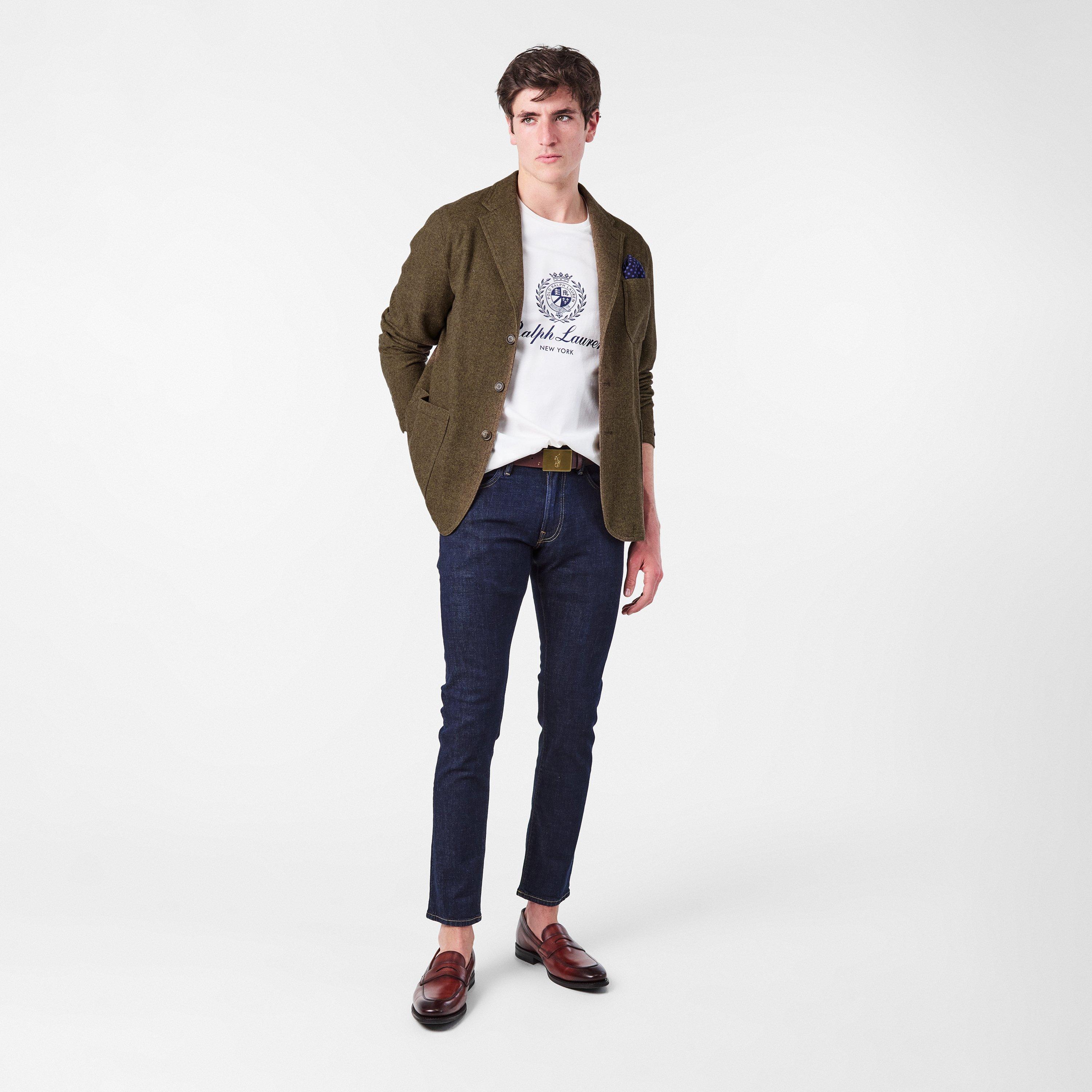 Brown Tan - Polo Ralph Lauren - Men's Ralph Lauren Herringbone Long Sleeve Blazer - 6