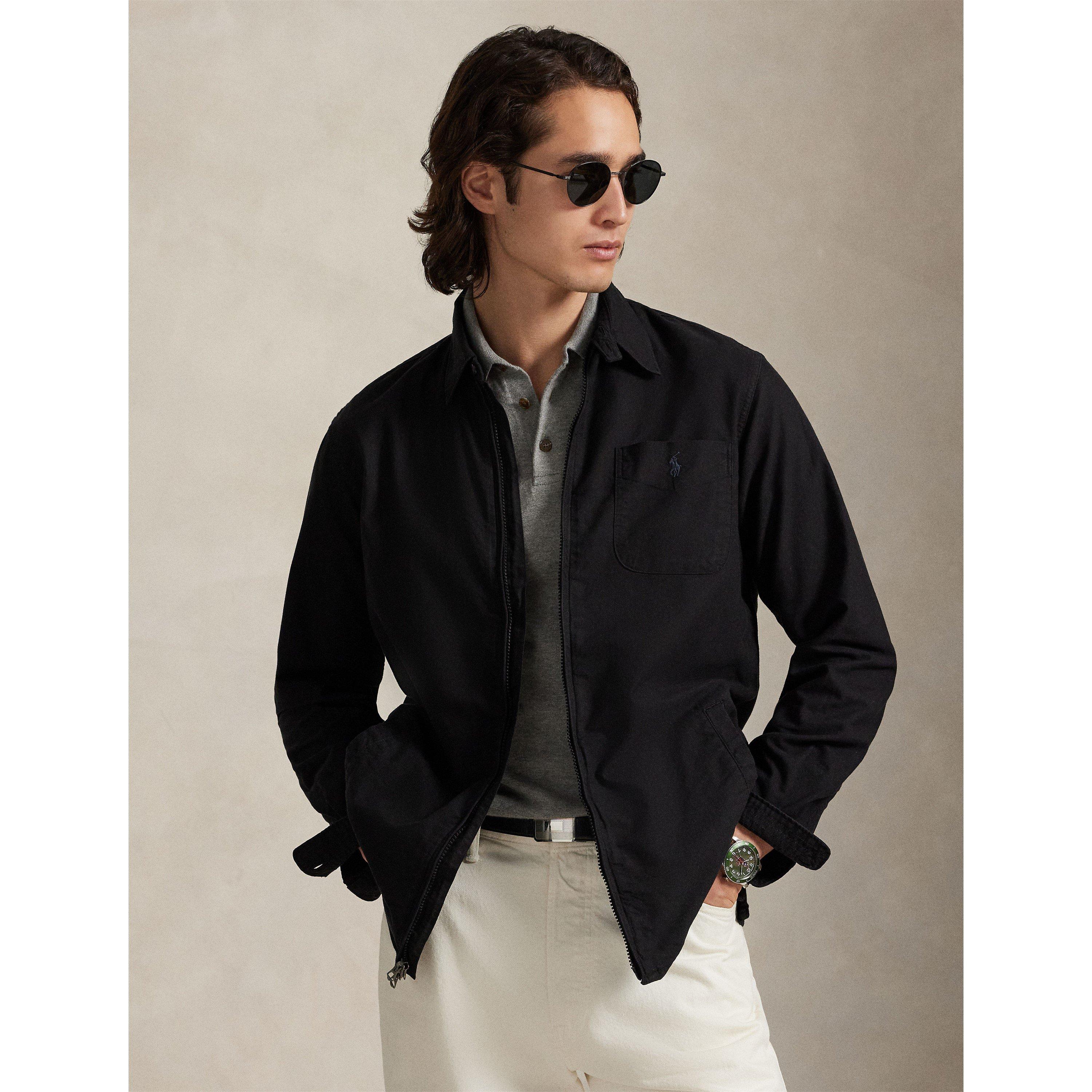 Polo Black - Polo Ralph Lauren - Men's Garment Dye Cotton Long Sleeve Full Zip Overshirt - 2