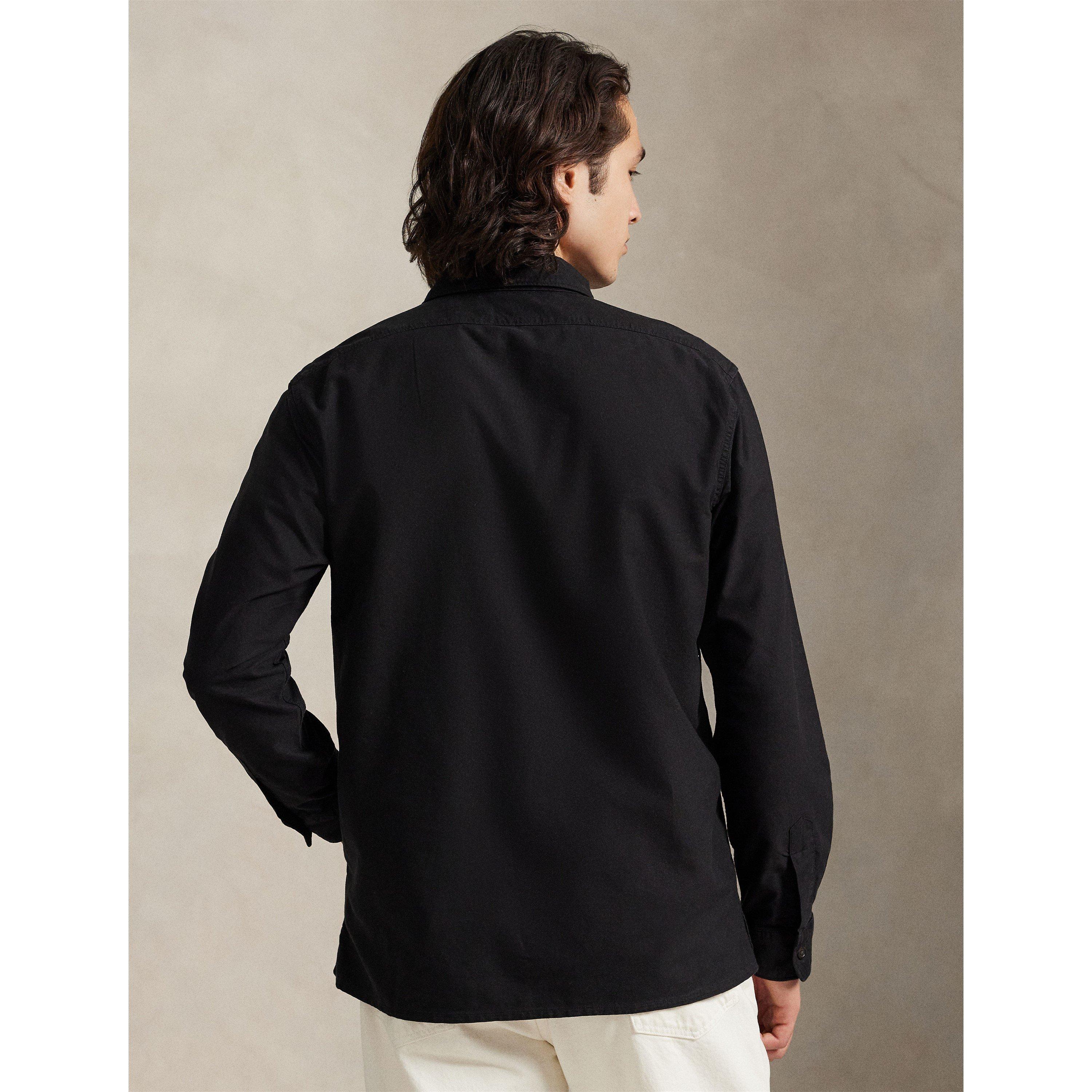 Polo Black - Polo Ralph Lauren - Men's Garment Dye Cotton Long Sleeve Full Zip Overshirt - 3